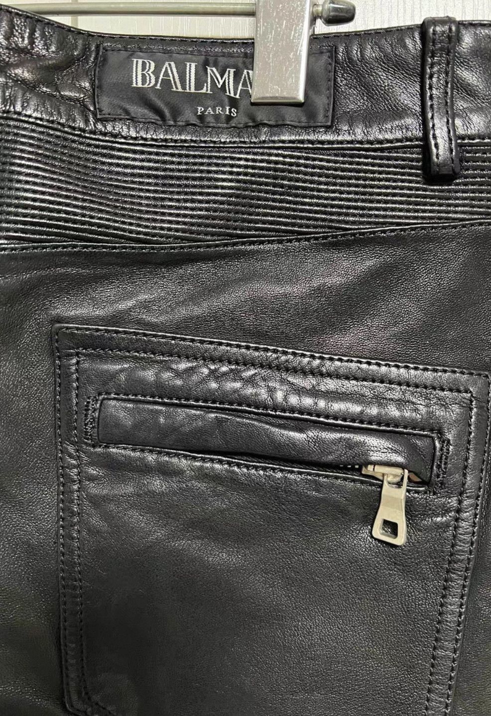 Balmain Balmain size 50 14fw biker leather pants 2504-Nextarrow Size US 34 / EU 50 - 6 Thumbnail
