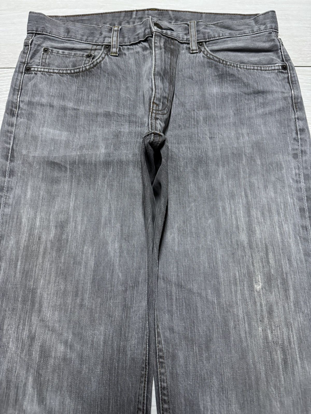 Uniqlo Uniqlo UJ Grey Denim Loose Straight Jeans Size US 32 / EU 48 - 3 Thumbnail