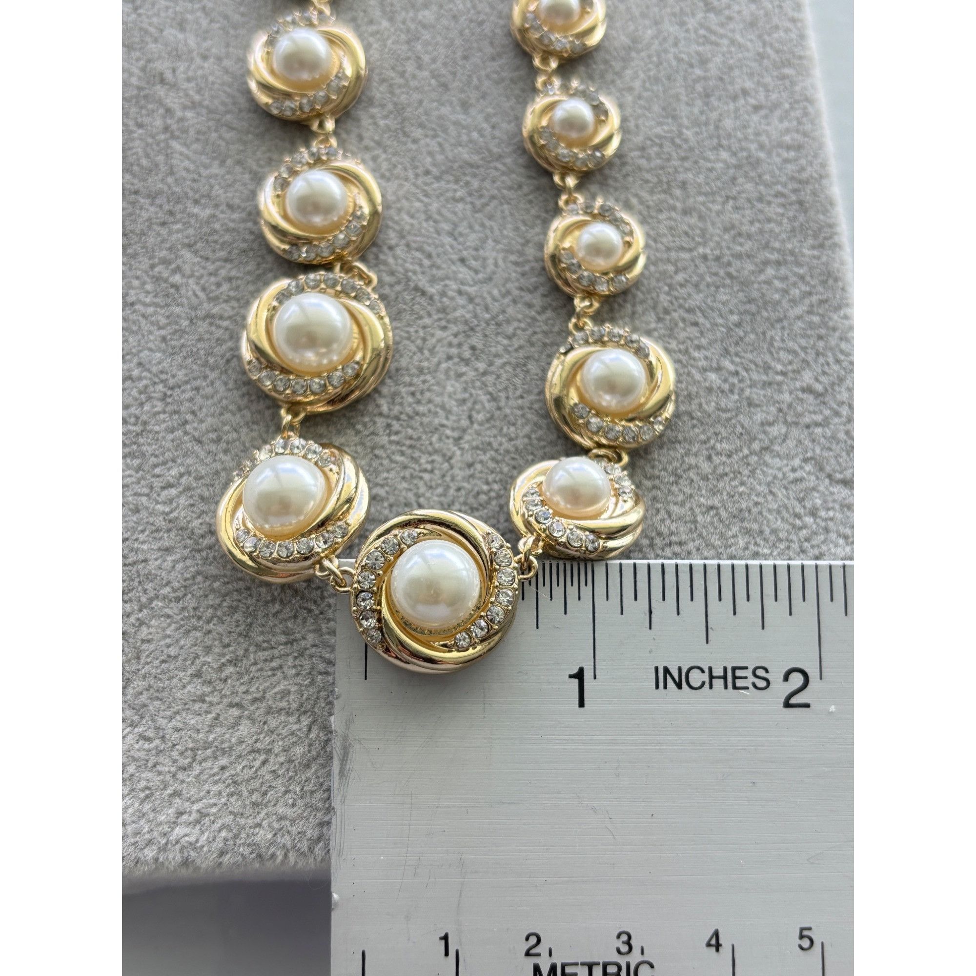 Charter Club Charter Club Gold-Tone Necklace With Faux Pearls & Rhineston Size ONE SIZE - 7 Thumbnail