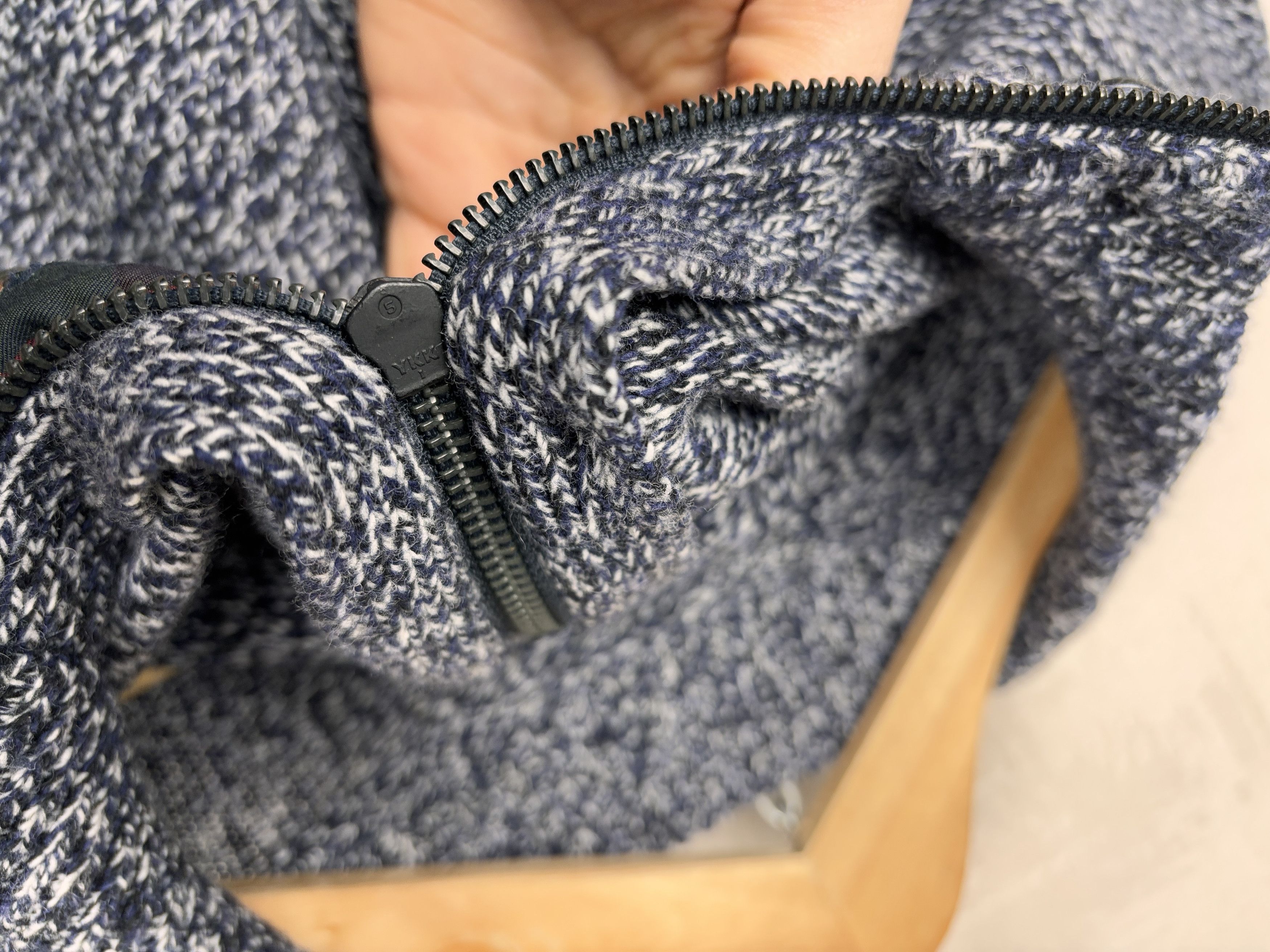 Barbour Barbour Sid Half Zip Pullover Navy Marl Wool Cotton Sweater Size US L / EU 52-54 / 3 - 10 Thumbnail