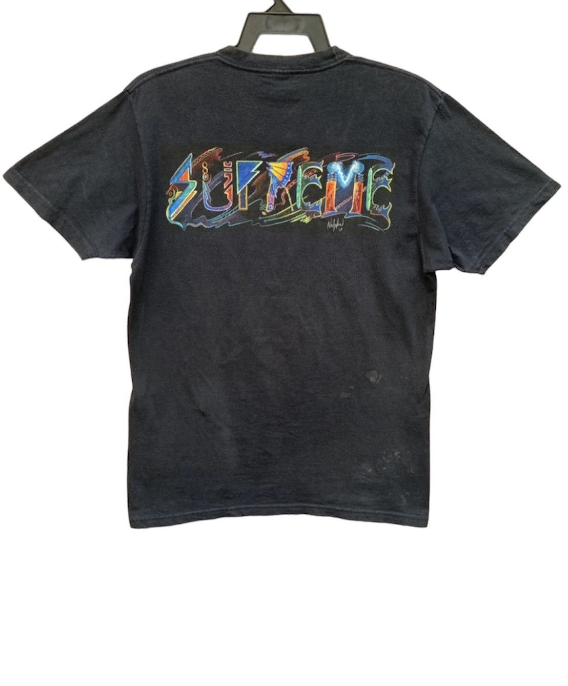 Supreme Distressed Faded Supreme Nicholson Tee 2015 Size US M / EU 48-50 / 2 - 1 Thumbnail