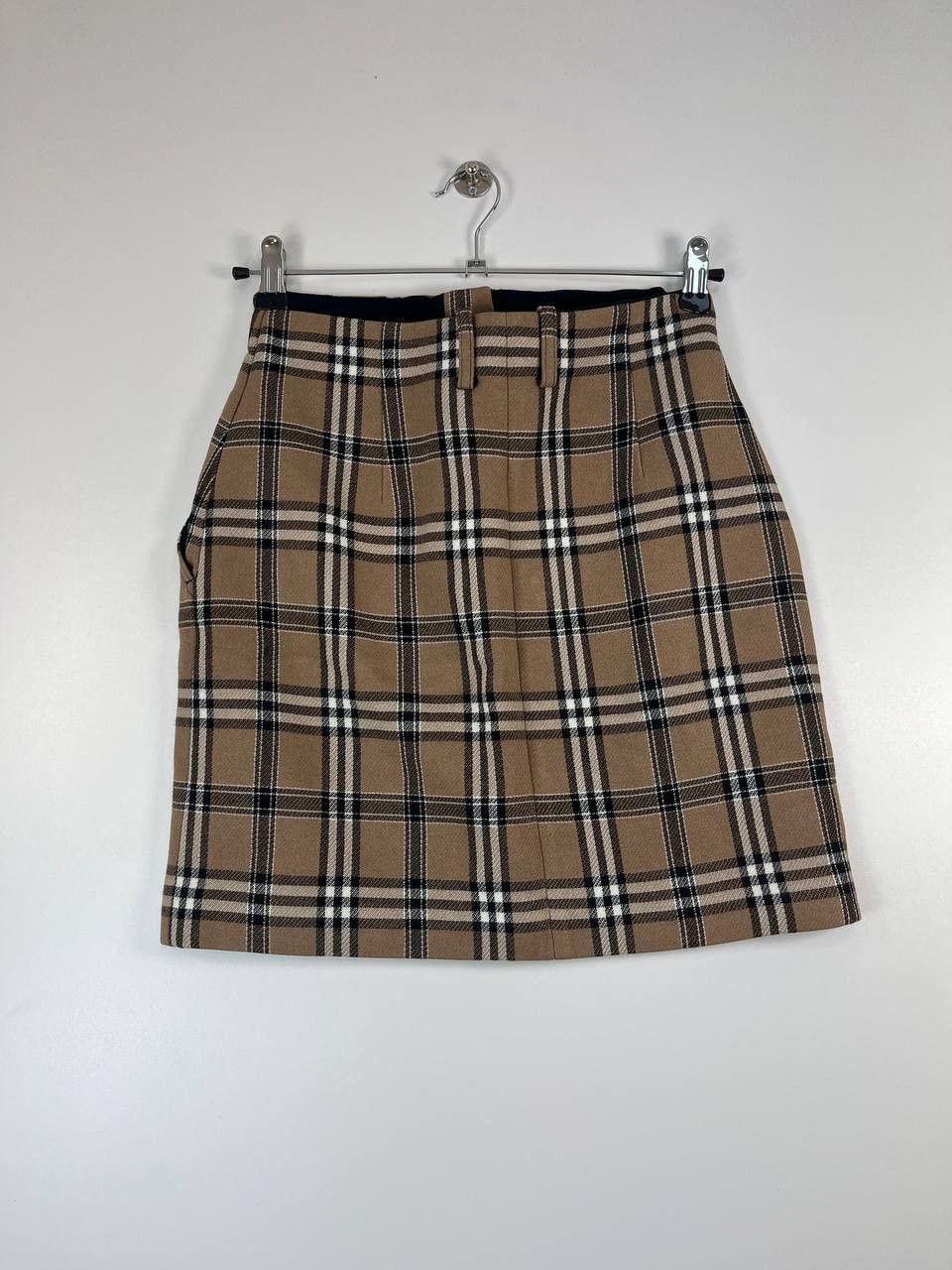 Sandro Sandro Paris Checked Wool Blend Skirt Brown Women Size 36 Size M / US 6-8 / IT 42-44 - 5 Thumbnail