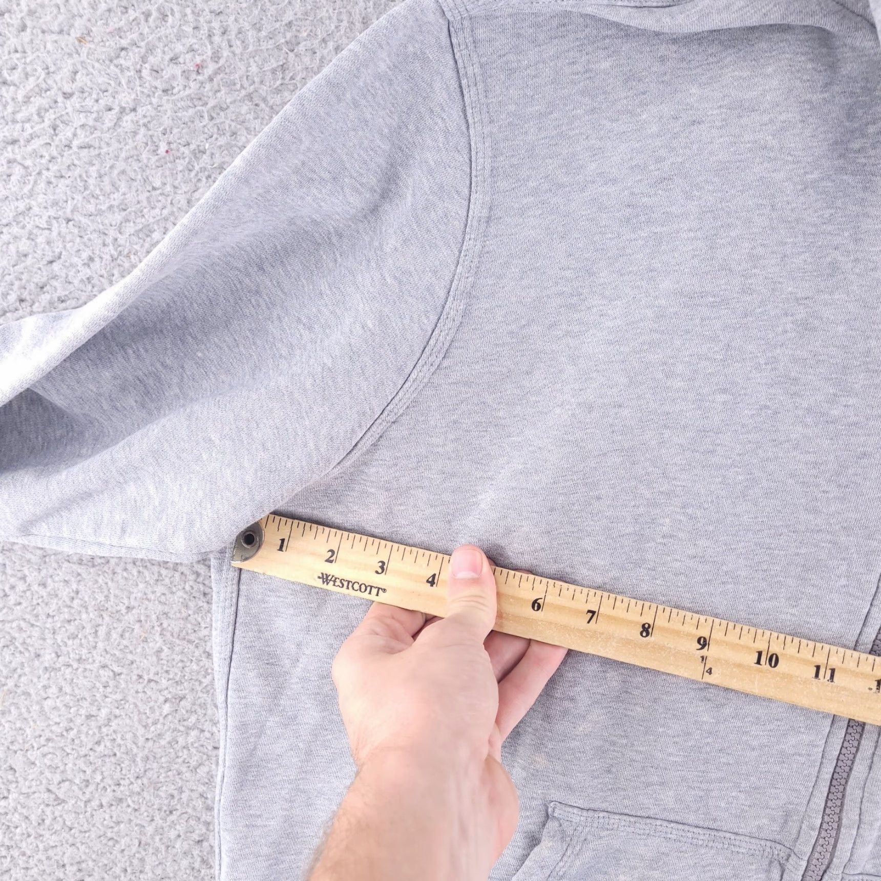 Nike Nike Hoodie Mens XL Gray Zip Sweatshirt Distressed FITS SHORT Heather Size US XL / EU 56 / 4 - 7 Thumbnail