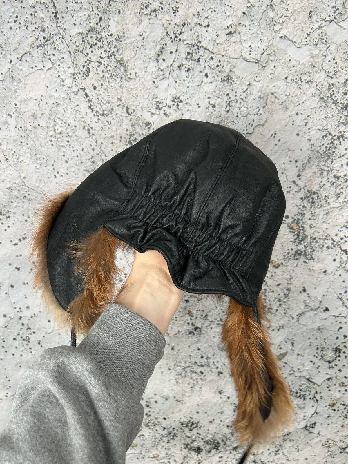 Leather Vintage Trapper Faux Leather Hat Avantgarde 90s Archive Size ONE SIZE - 4 Thumbnail