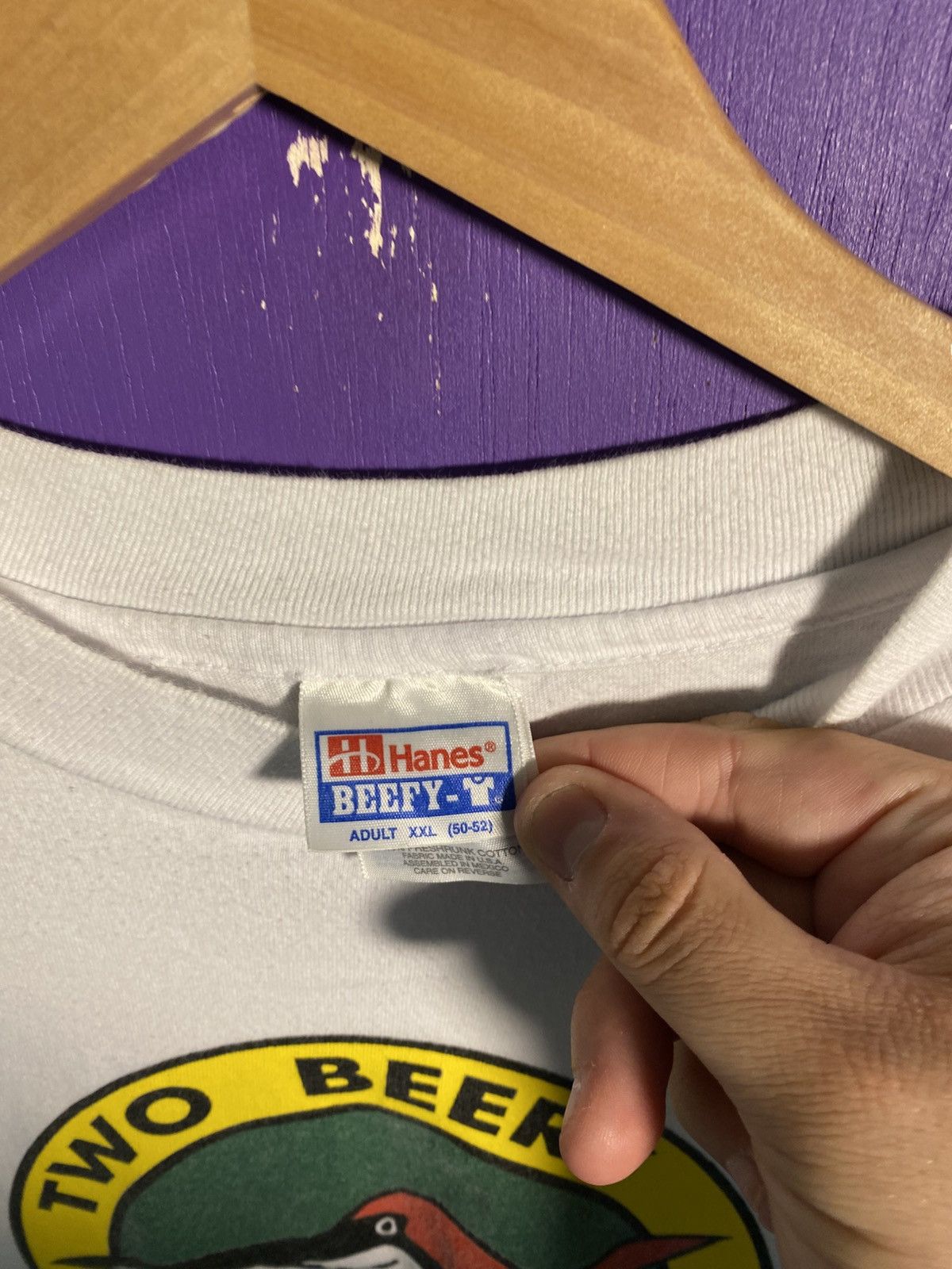 Other Vintage 90s Pecker head two beers t-shirt Size US XXL / EU 58 / 5 - 4 Thumbnail