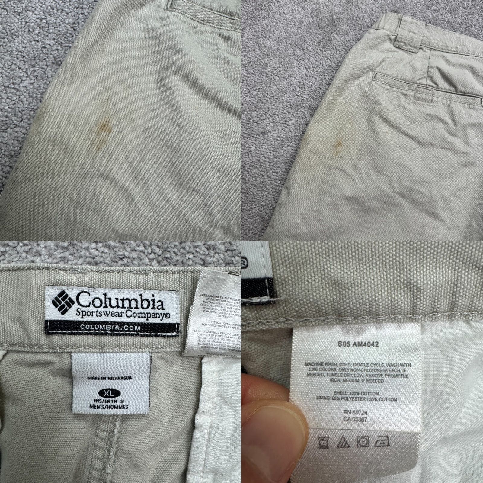 Vintage Columbia Shorts Cargo Canvas Outdoor Mens Adult XL Beige Hiking Camping Size US 36 / EU 52 - 8 Thumbnail