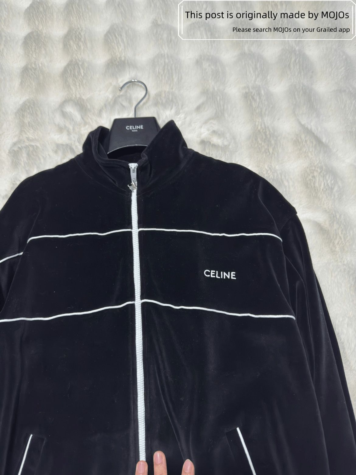 Celine Celine Velvet Logo Sport Jacket Size US M / EU 48-50 / 2 - 2 Thumbnail