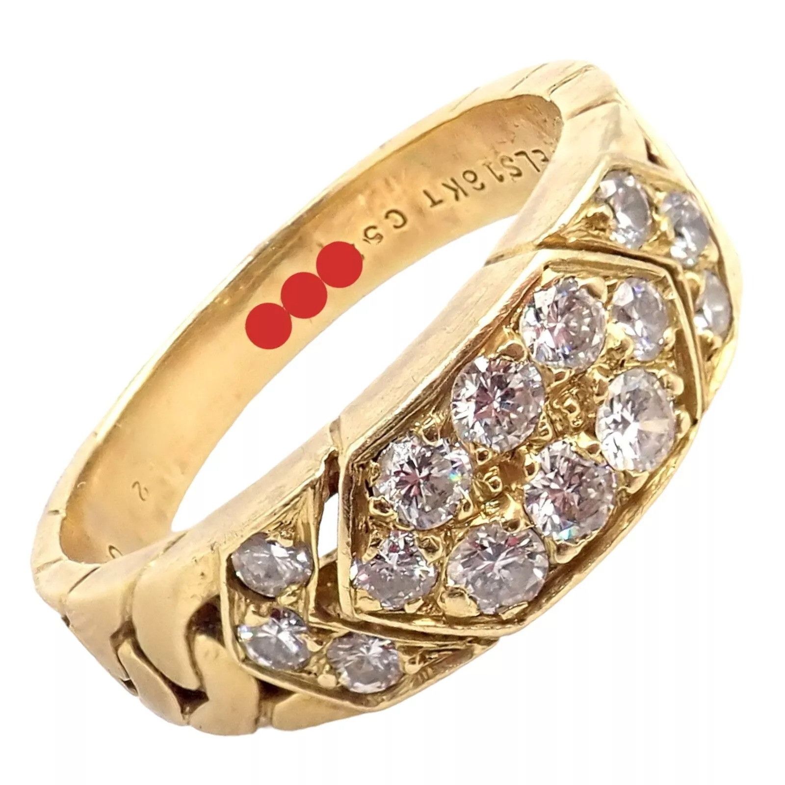 Van Cleef & Arpels Van Cleef & Arpels Yellow Gold 0.60ct Diamond Ring 55 7.25 Size ONE SIZE - 8 Thumbnail