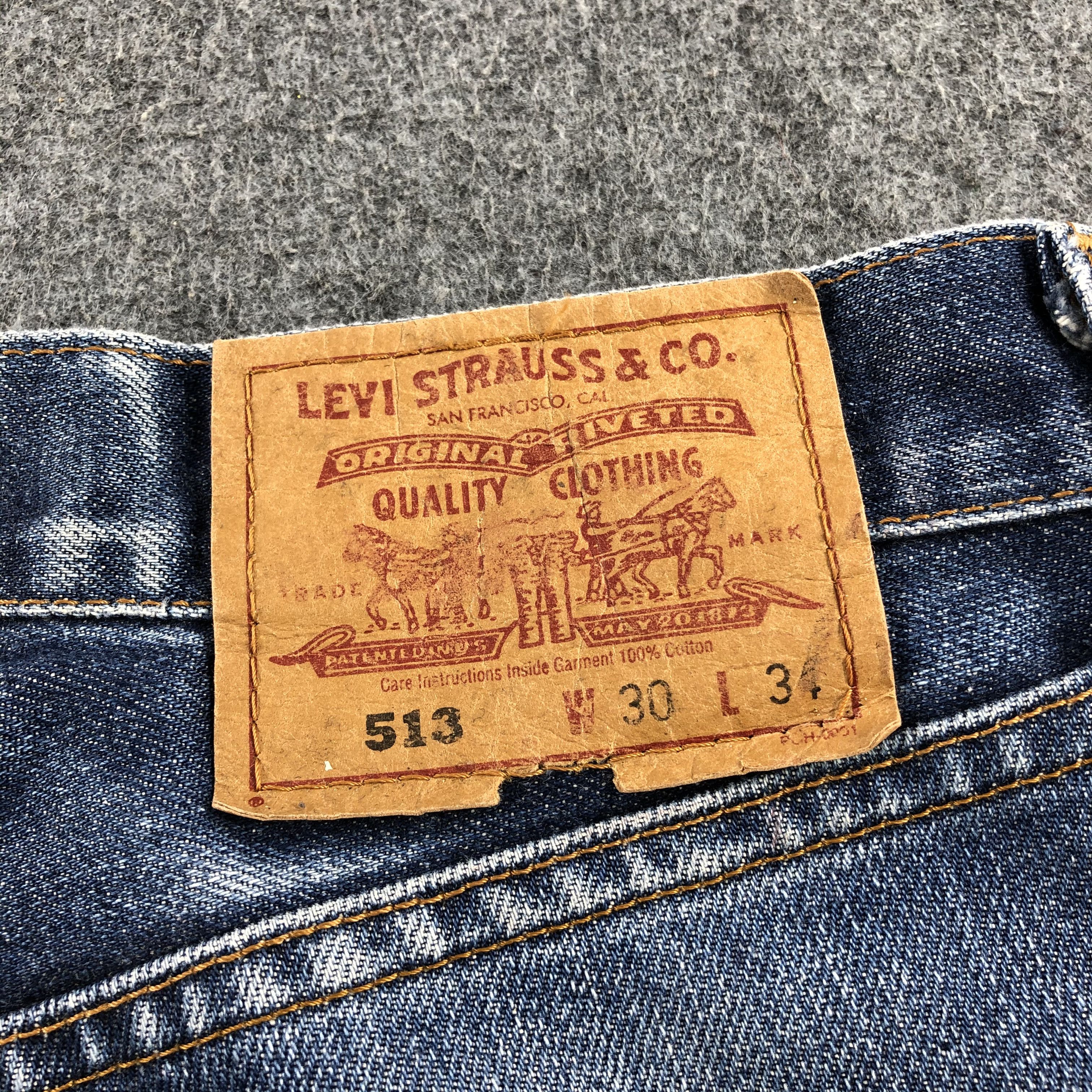 Levi's 90s Vintage Blue Wash Levis 513 Jeans-J1834 Size US 30 / EU 46 - 5 Thumbnail