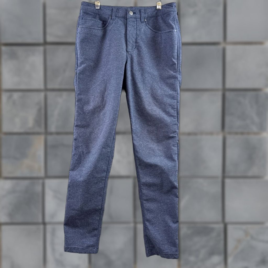 Lululemon Lululemon Mens Pants 30x32 Blue ABC Tech Canvas Heathered Slim Office Work Golf Size US 30 / EU 46 - 1 Thumbnail