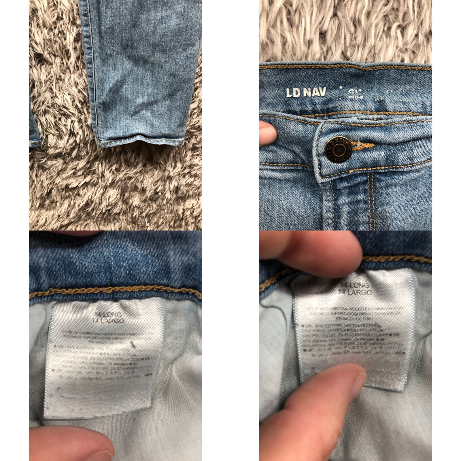 Old Navy Old Navy Skinny Jeans Size 14 Womens Mid Rise Dark Wash Blue Denim Size 36" / US 14 / IT 50 - 8 Thumbnail