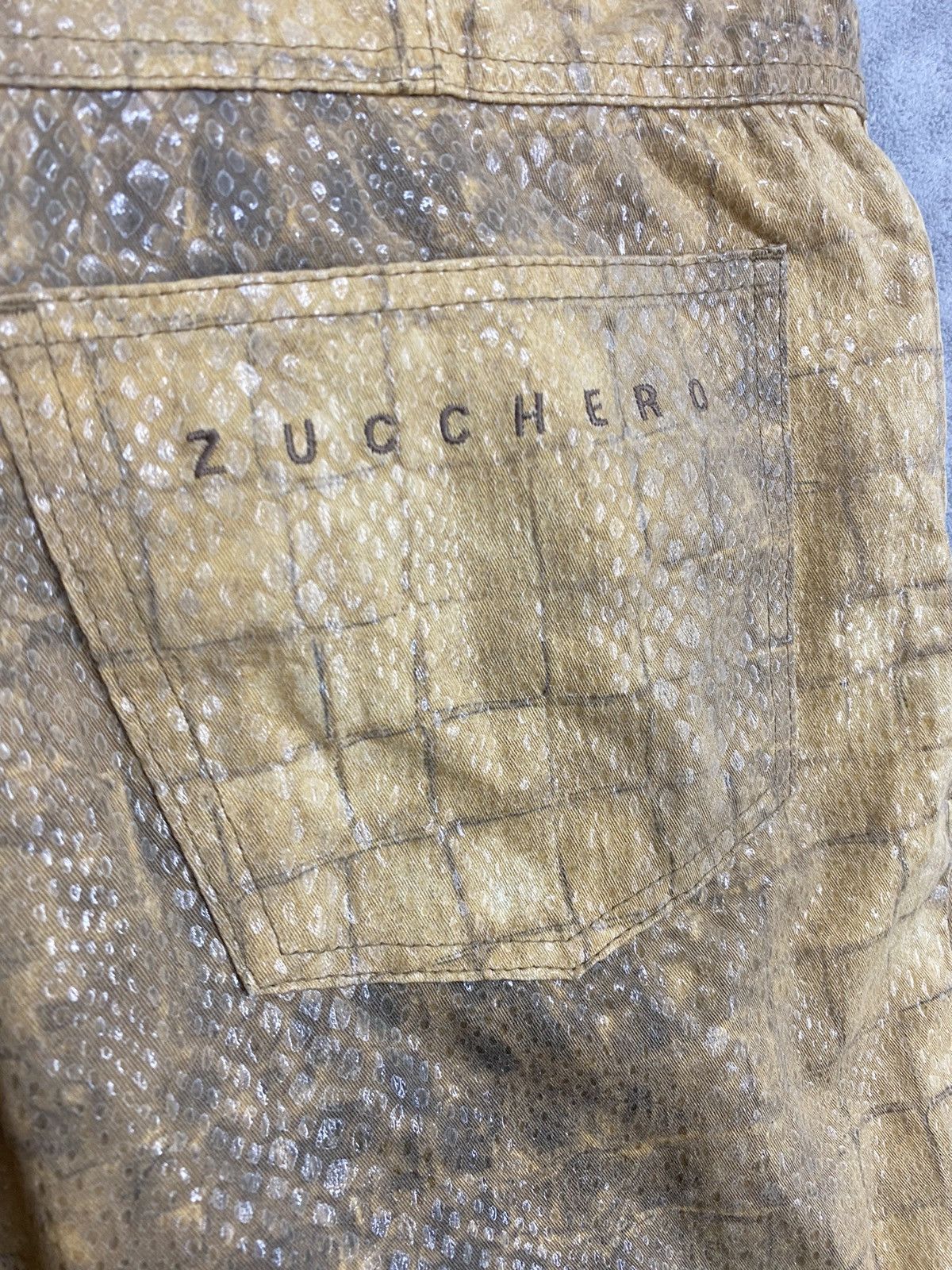 Vintage Y2K VINTAGE FEATHER CROCODILE PANTS PRINT MADE IN ITALY Size US 34 / EU 50 - 9 Thumbnail