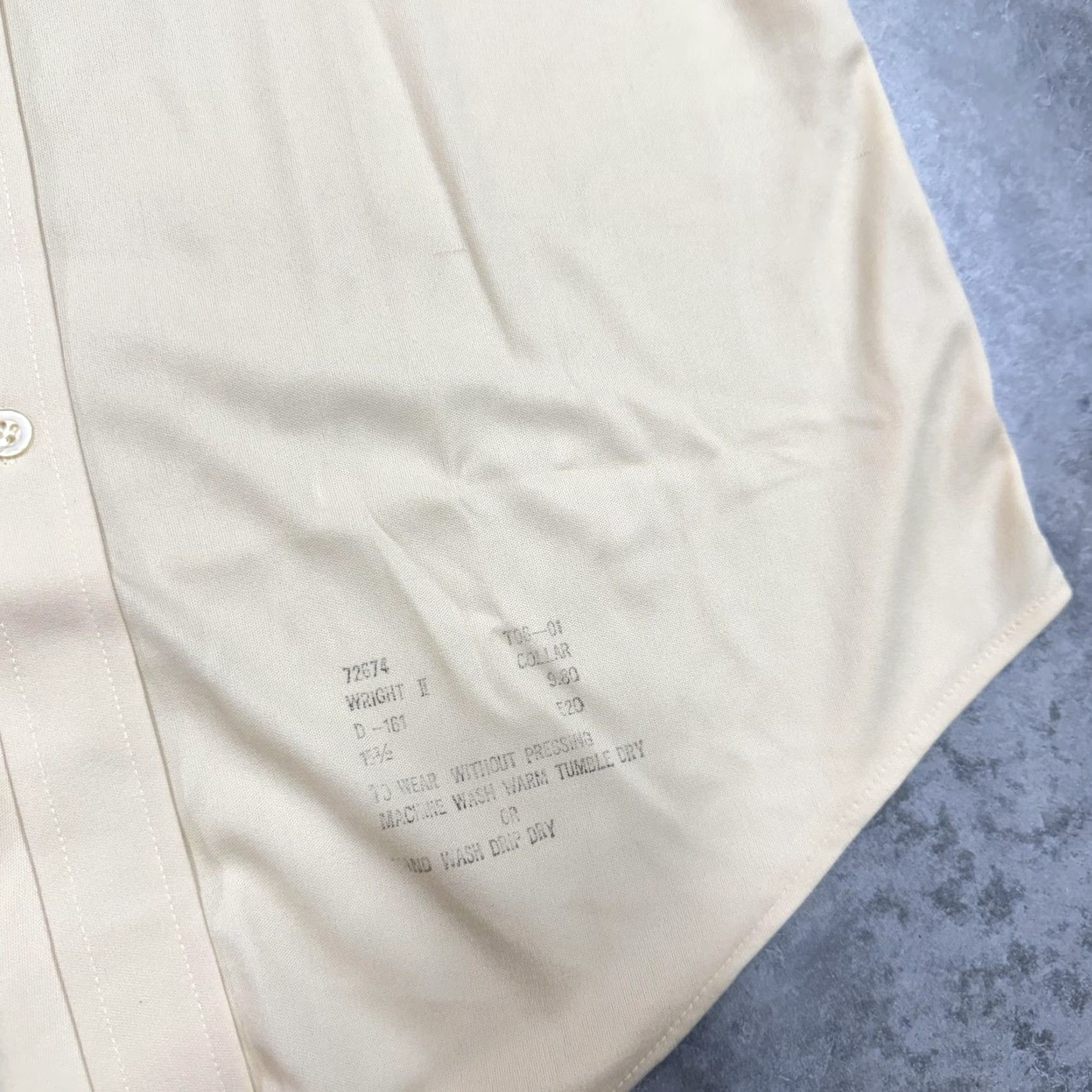 Sears VINTAGE Sears Shirt Mens Medium Beige Solid Perma-Prest Knit Button Short Sleeve Size US M / EU 48-50 / 2 - 2 Thumbnail