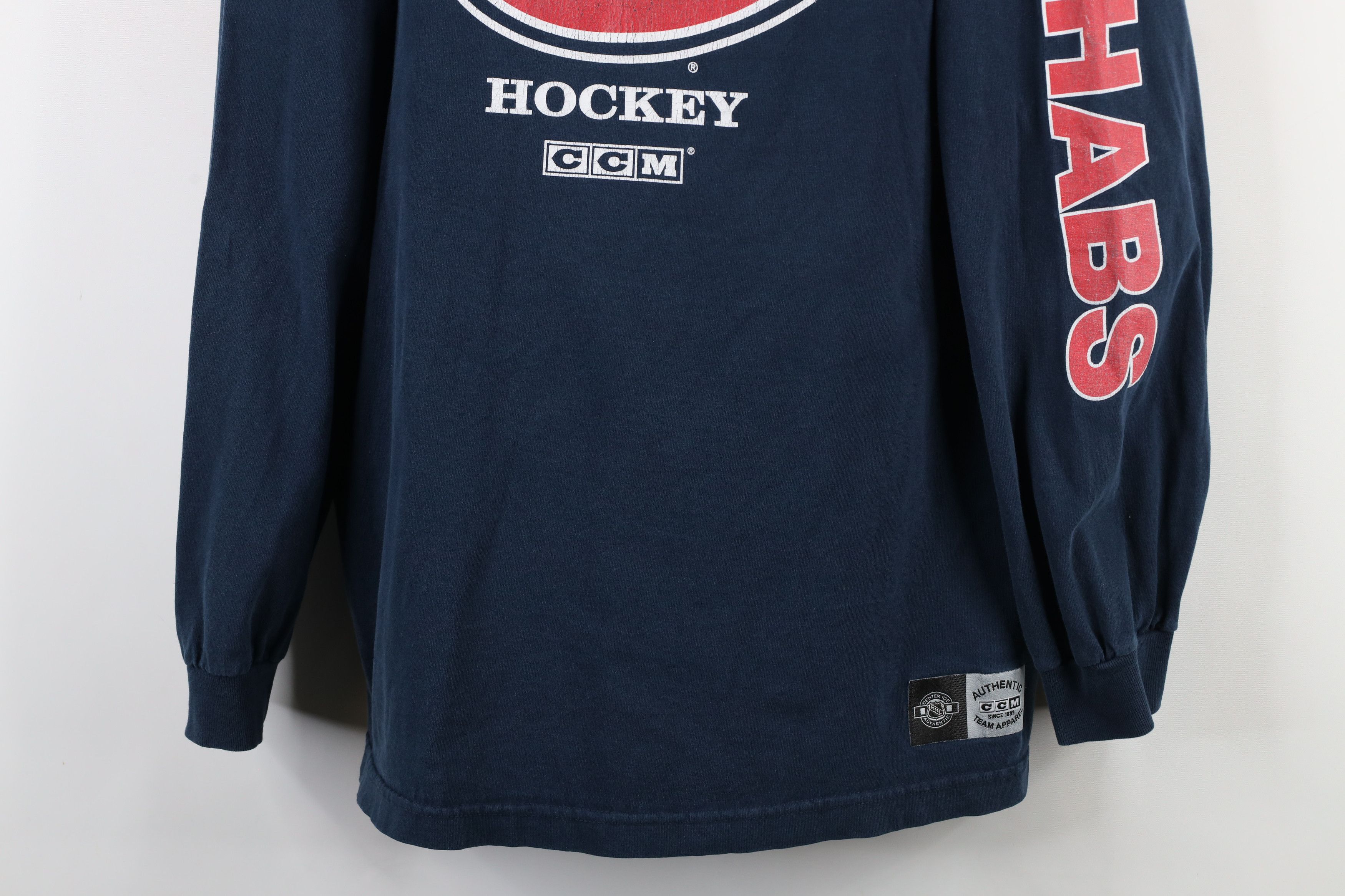 Vintage Vintage 90s CCM Canadiens Hockey Long Sleeve T-Shirt Size US XL / EU 56 / 4 - 3 Thumbnail