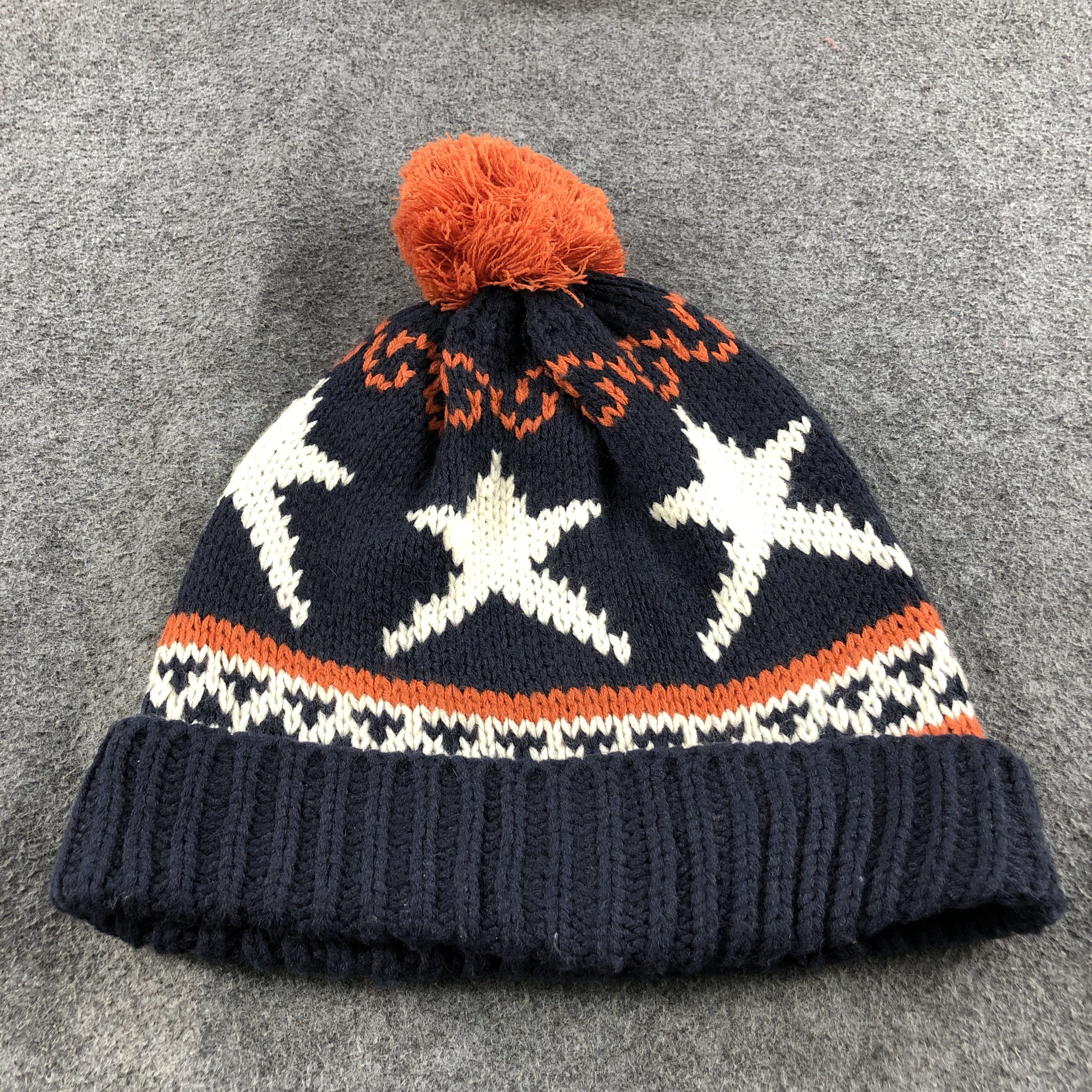 Vintage Unknown Stars Bobble Beanie Snowcap Snow Hat B300 Size ONE SIZE - 3 Thumbnail
