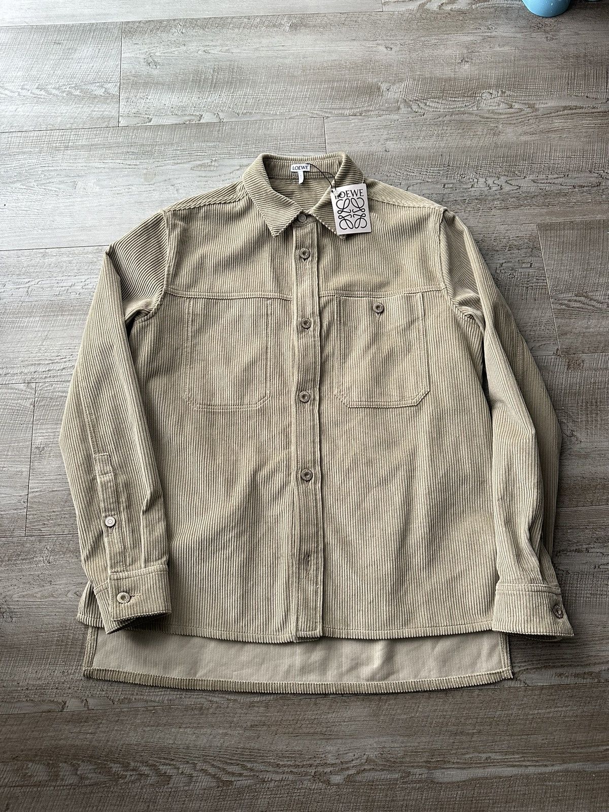 Loewe Loewe Men's Natural Corduroy Overshirt Creta Size US XS / EU 42 / 0 - 1 Thumbnail