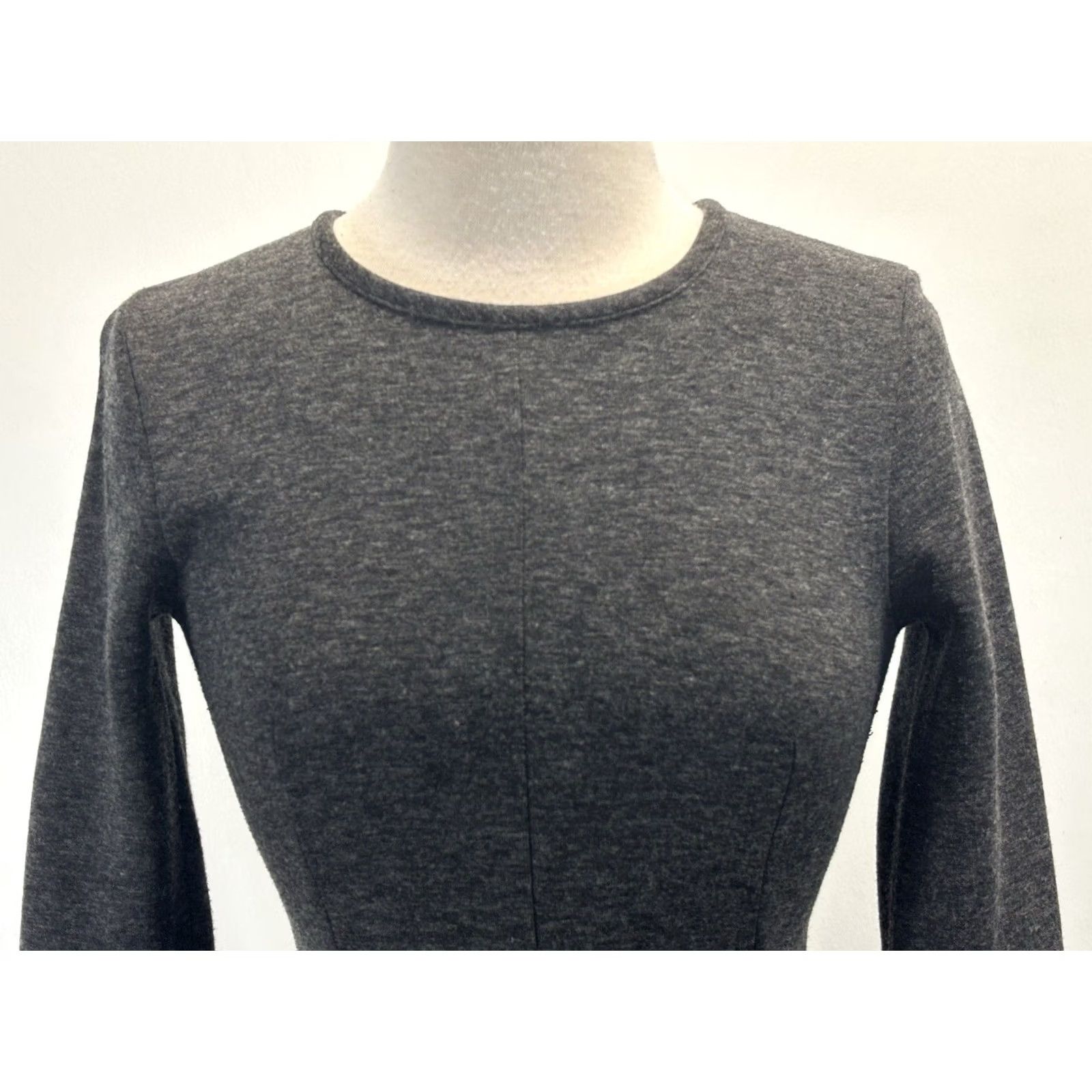J.Crew J. Crew Fit N Flare Sheath Midi Dress Women’s 2 Grey Minimalist Stretch Ponte Size XS / US 0-2 / IT 36-38 - 5 Thumbnail