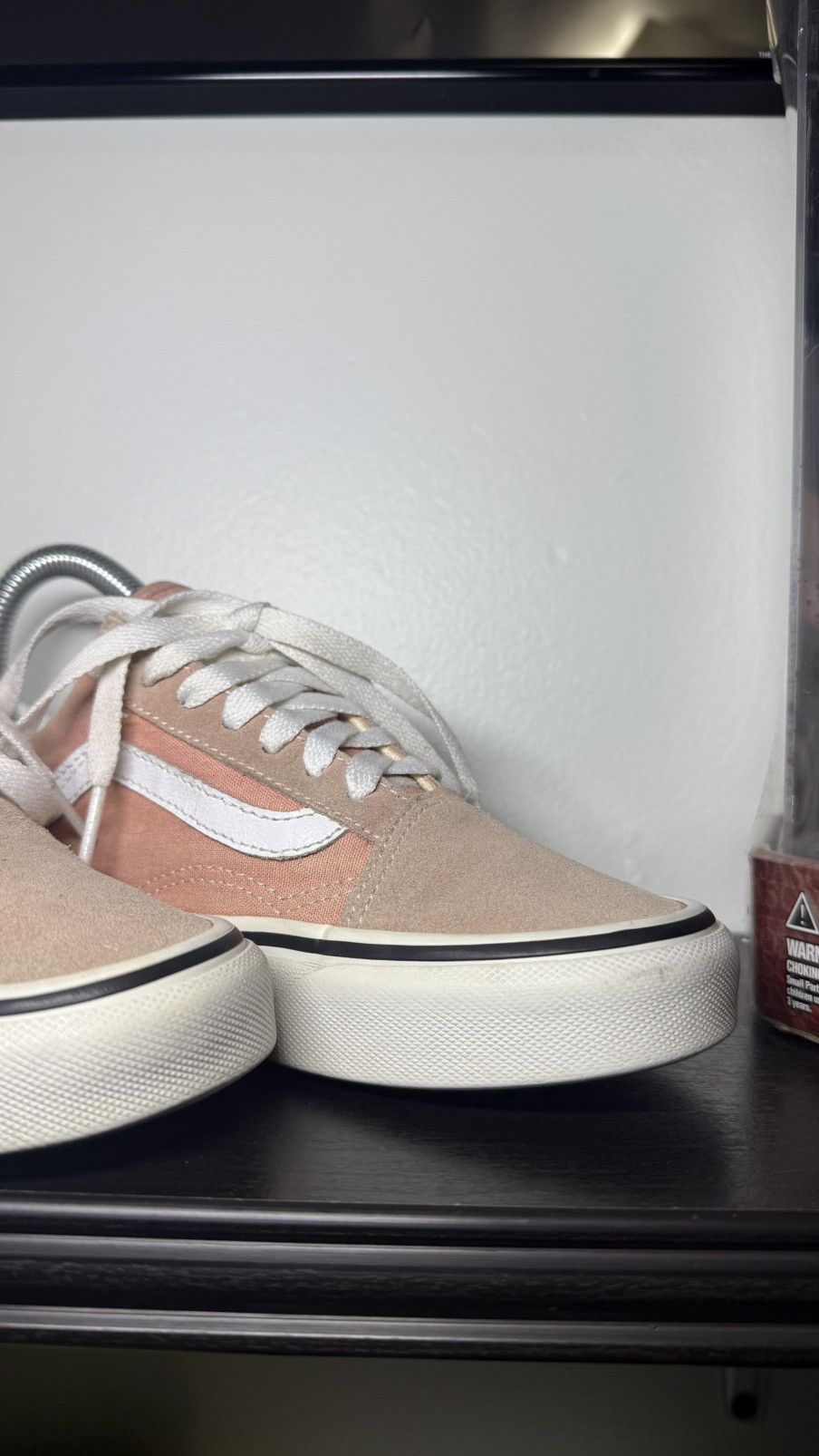 Vans Youth Girls Vans Old Skool Salmon With Pink Suede Shoes Size US 4 / IT 34 - 3 Thumbnail