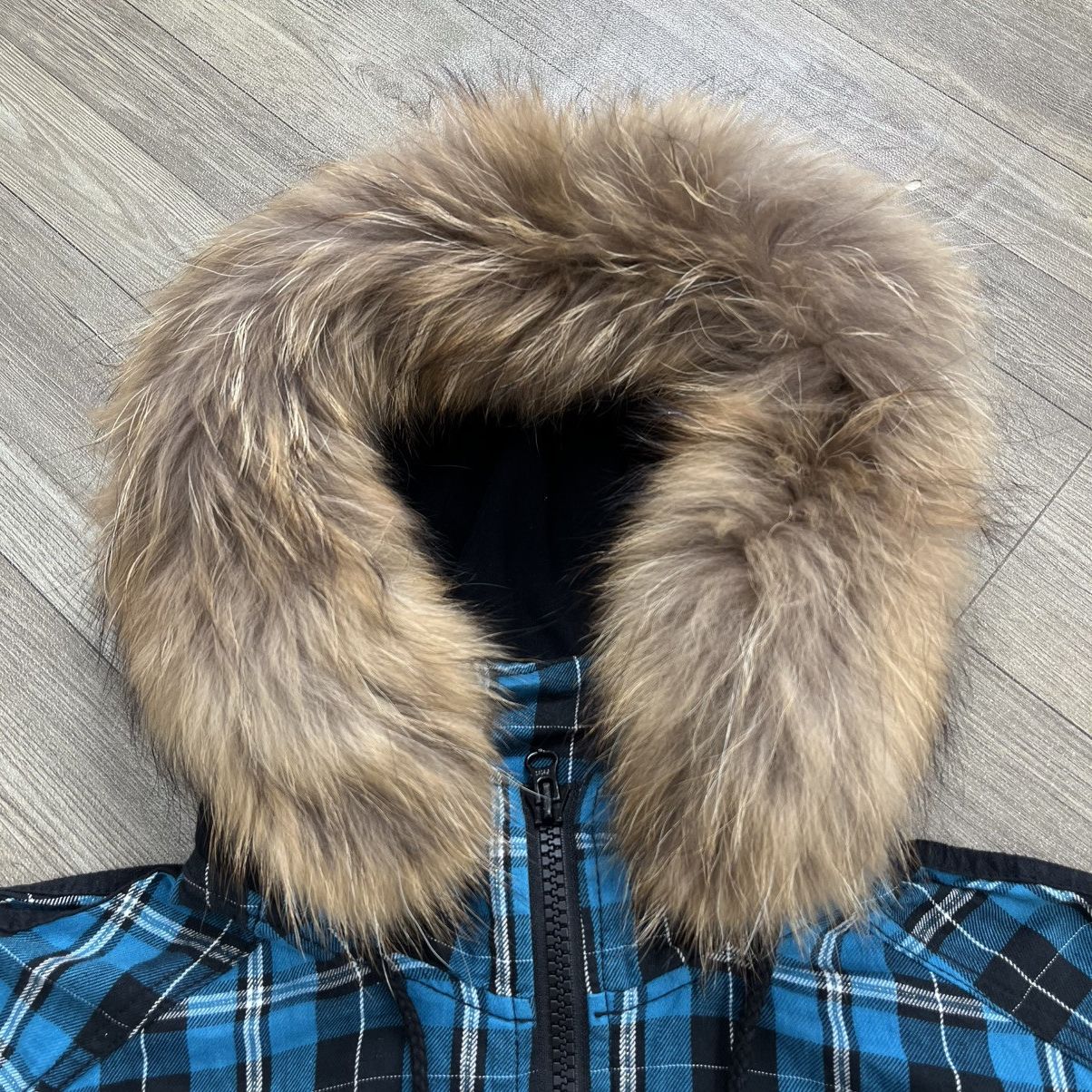 Japanese Brand 2000s Corn Flake Plaid Gothic Grunge Lgb Fur Zip Hoodie Size US S / EU 44-46 / 1 - 4 Thumbnail