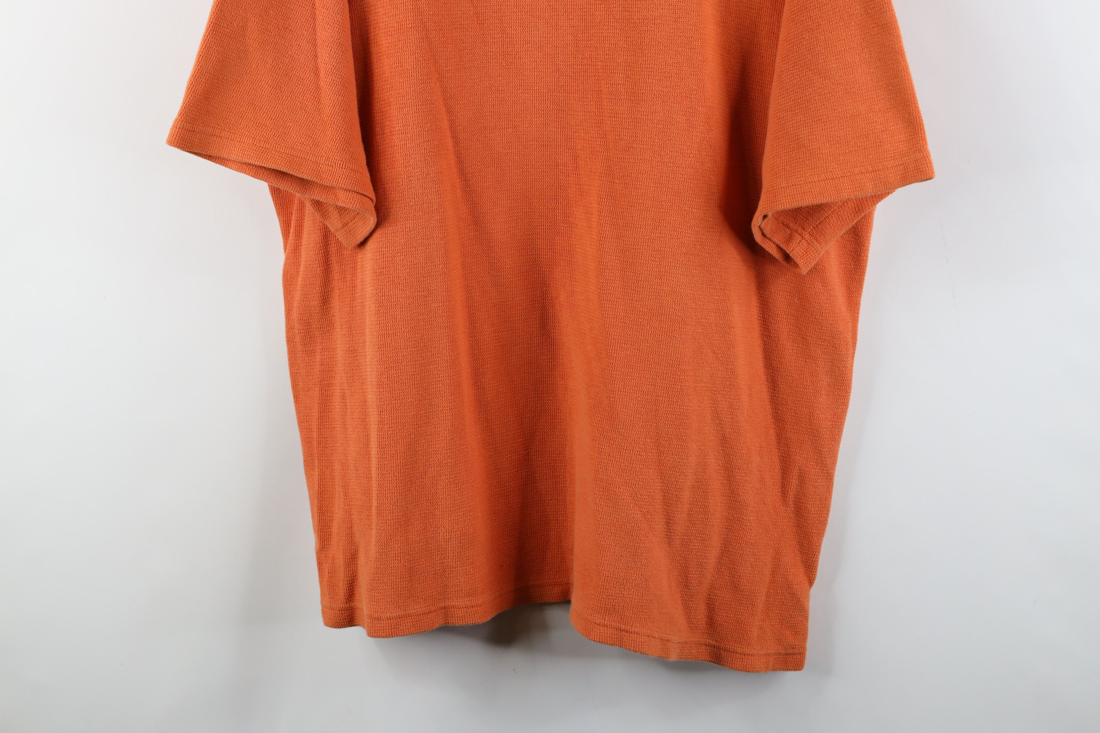 Vintage Vintage 90s Streetwear Blank Thermal Knit T-Shirt Orange USA Size US L / EU 52-54 / 3 - 3 Thumbnail