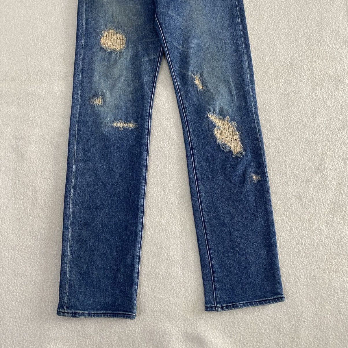 Hysteric Glamour × Japanese Brand FourThirty Distressed Patchwork Denim w30 Size US 30 / EU 46 - 4 Thumbnail