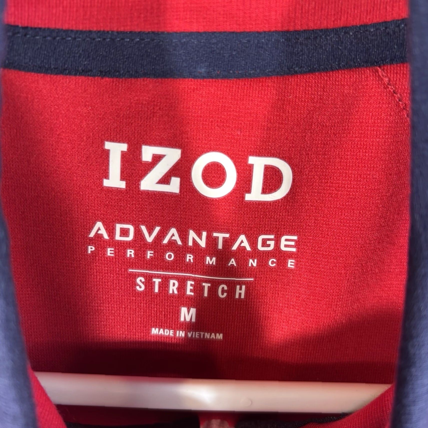 Izod IZOD Advantage Performance Jacket Mens M Red White Navy Full Zip Size US M / EU 48-50 / 2 - 3 Thumbnail