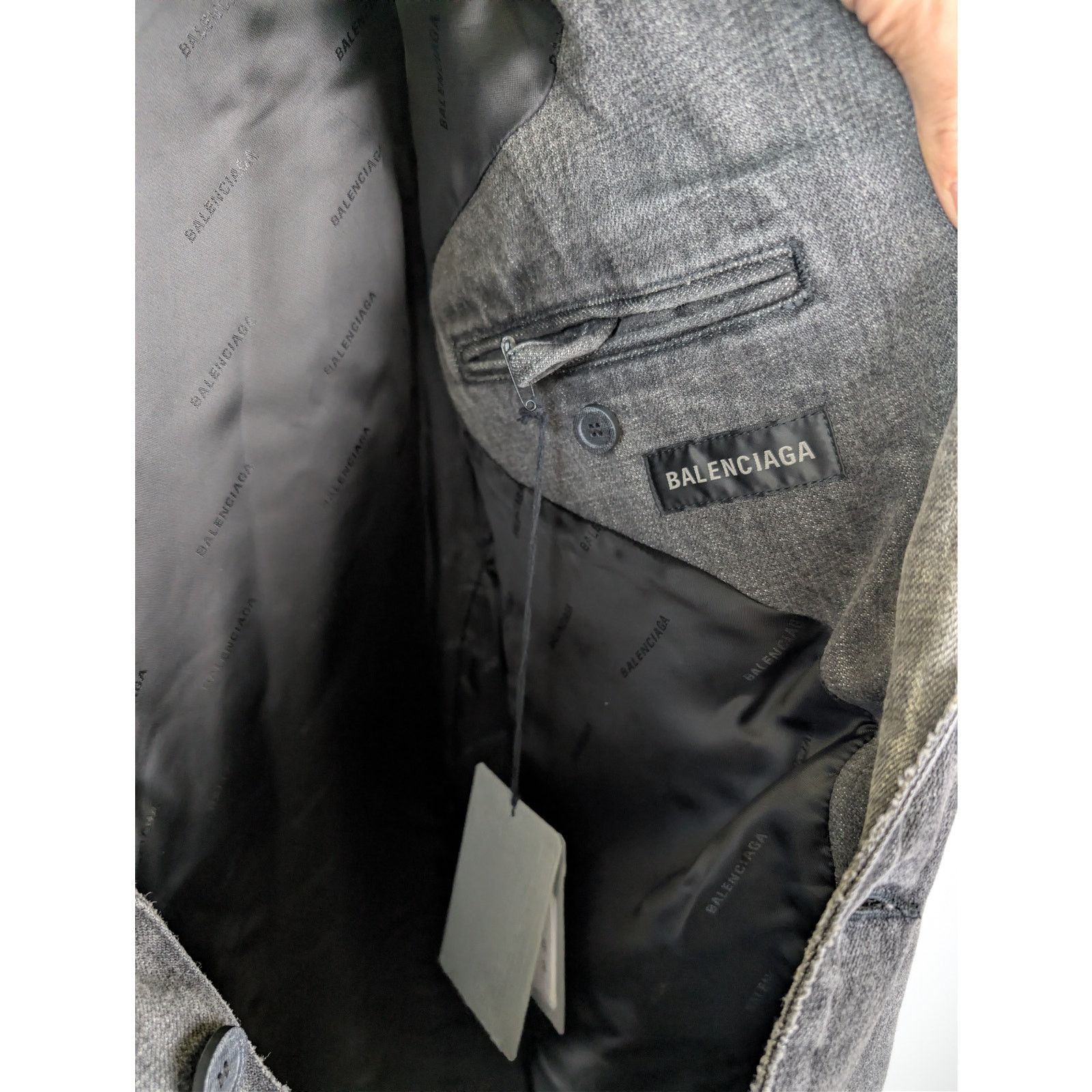 Balenciaga o1rshd1 Japanese Ring Black Denim Washed Jacket Wash Black Size US S / EU 44-46 / 1 - 9 Thumbnail
