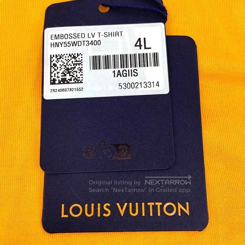 Louis Vuitton Louis Vuitton Orange Logo Cotton T. Size US L / EU 52-54 / 3 - 6 Thumbnail