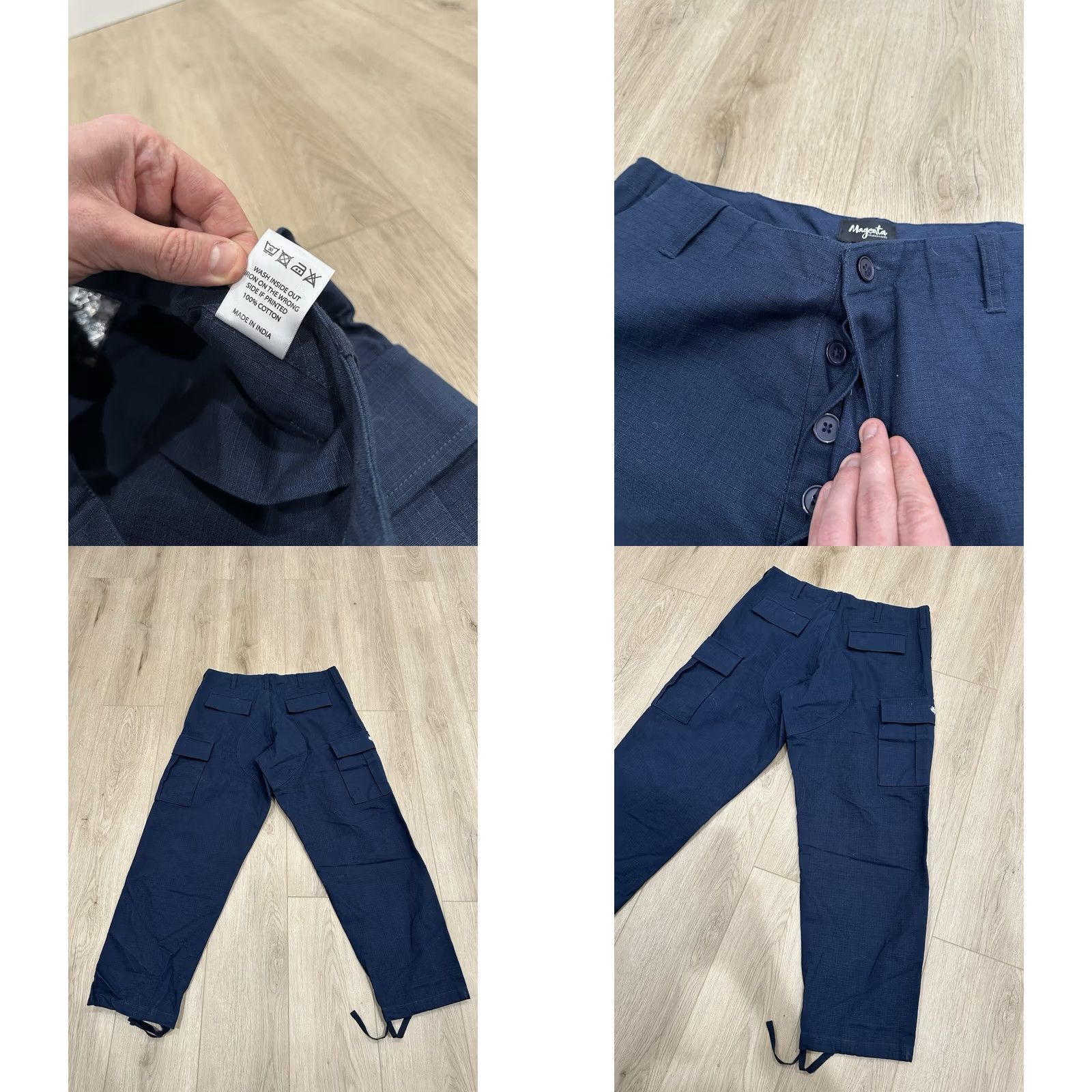 Magenta Skateboards NWT Magenta Cargo Pants XL Blue Ripstop Navy Magenta Skateboarding Pants Men XL Cargo Chad? Size US 36 / EU 52 - 8 Thumbnail