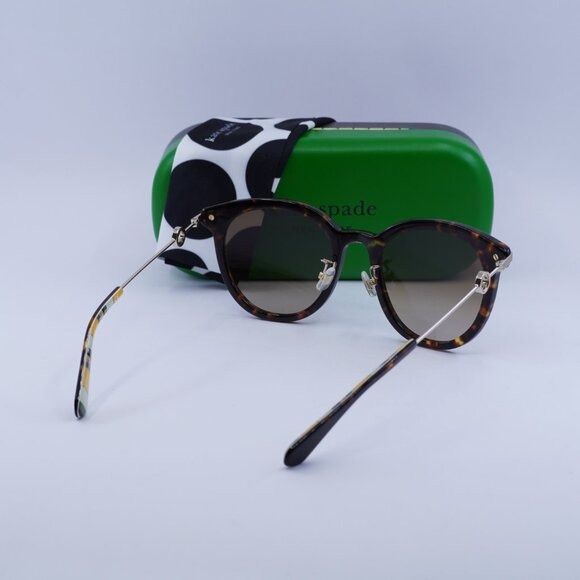 Kate Spade Kate Spade KEESEY/G/S 0086 HA Sunglasses Havana Round Frame Size ONE SIZE - 11 Thumbnail