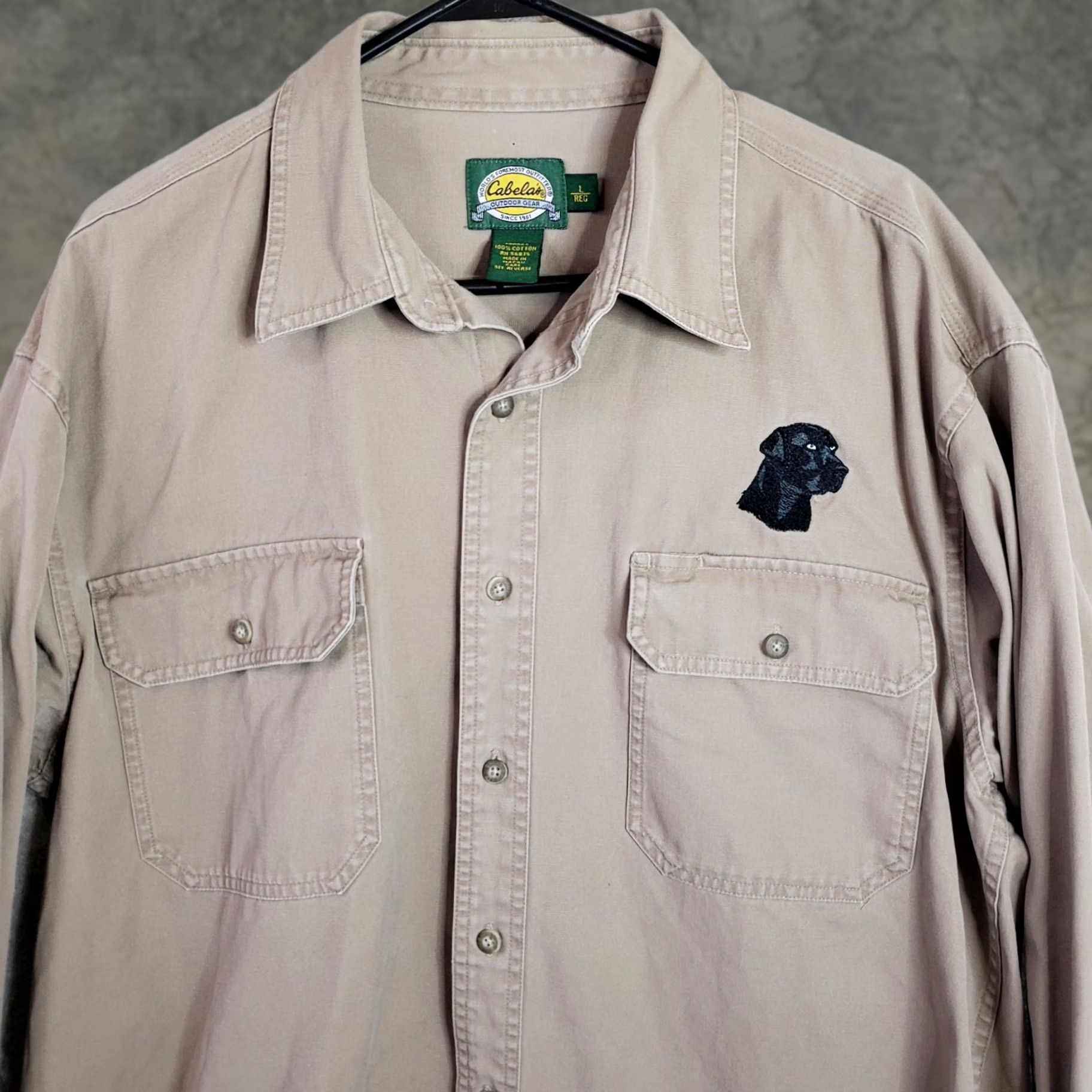 Vintage Cabela’s Men L Long Sleeve Button-Up Brown Canvas Shirt Cotton Khaki Canvas Casual Pockets 50 in Regular Mens Bown Down-Button-Down Shirt Size US L / EU 52-54 / 3 - 1 Thumbnail