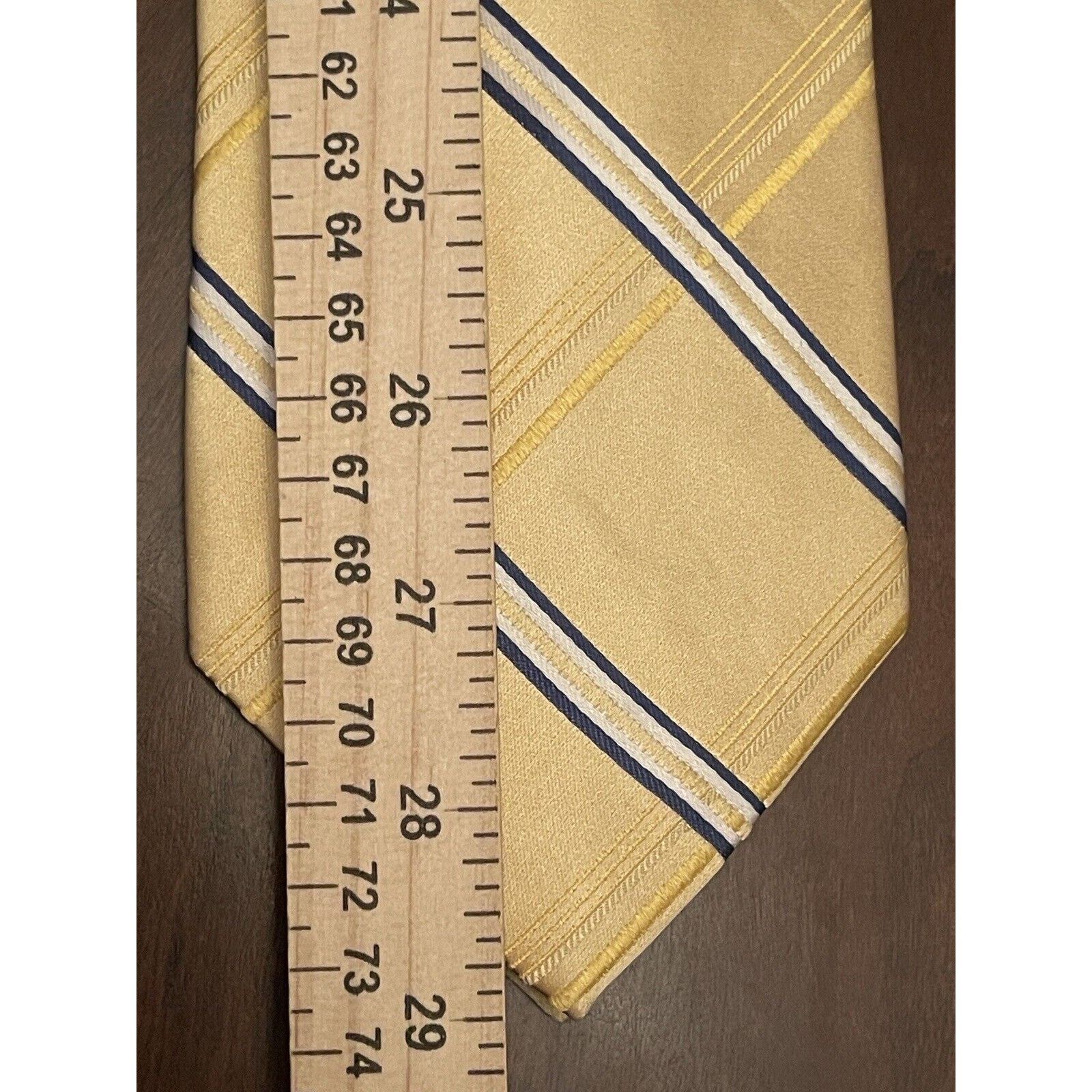 Jones New York Jones New York Gold Blue 100% Silk Made In China Size ONE SIZE - 5 Thumbnail