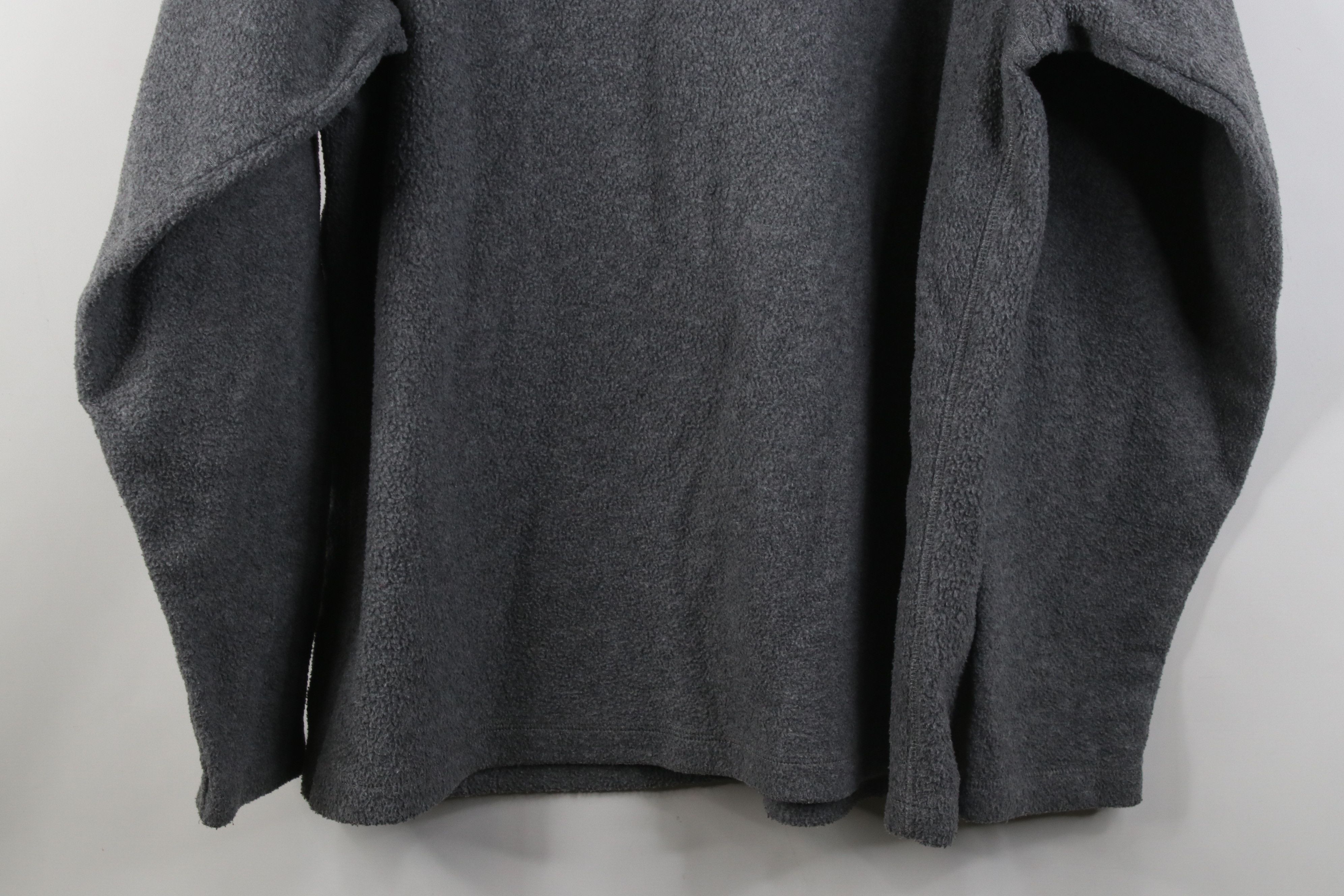 Vintage Vintage 90s Streetwear Blank Fleece Henley Sweater Gray Size US L / EU 52-54 / 3 - 10 Thumbnail