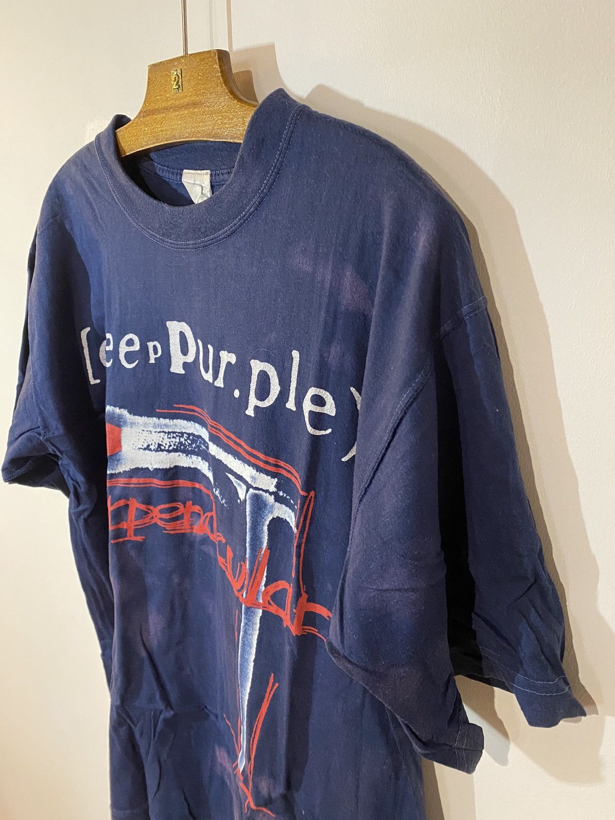 Band Tees × Vintage Vintage Deep Purple 90s shirt tour tie dye perpendicular Size US XL / EU 56 / 4 - 2 Thumbnail