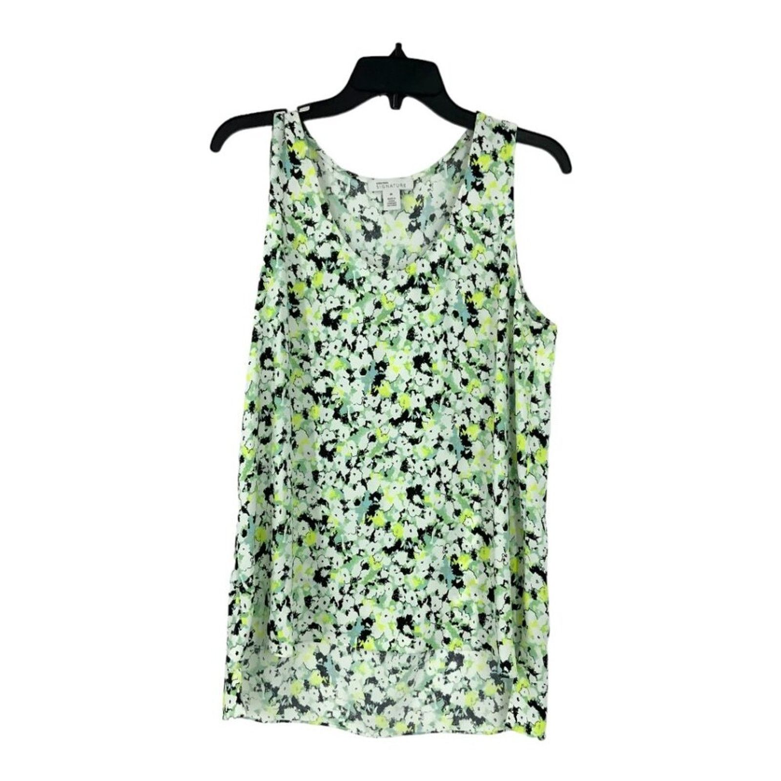 Nordstrom Nordstrom Green Floral Tank Top Size Medium NWOT $60 MSRP Size M / US 6-8 / IT 42-44 - 2 Thumbnail