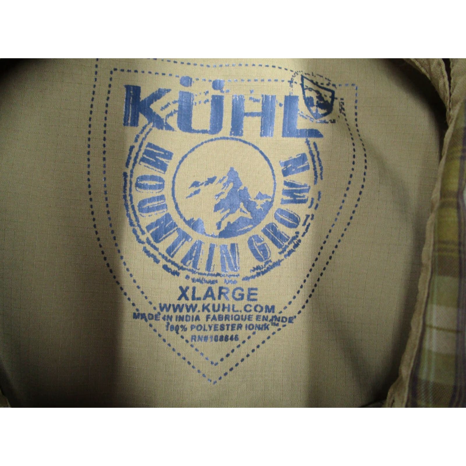 Vintage KUHL Shirt Men XL Green Plaid Short Sleeve Button-Up With Pearl Snaps, 100% Polyester, Knit, Classic Fit, Work, Casual, Travel, Skin-Free, India Size US XL / EU 56 / 4 - 3 Thumbnail