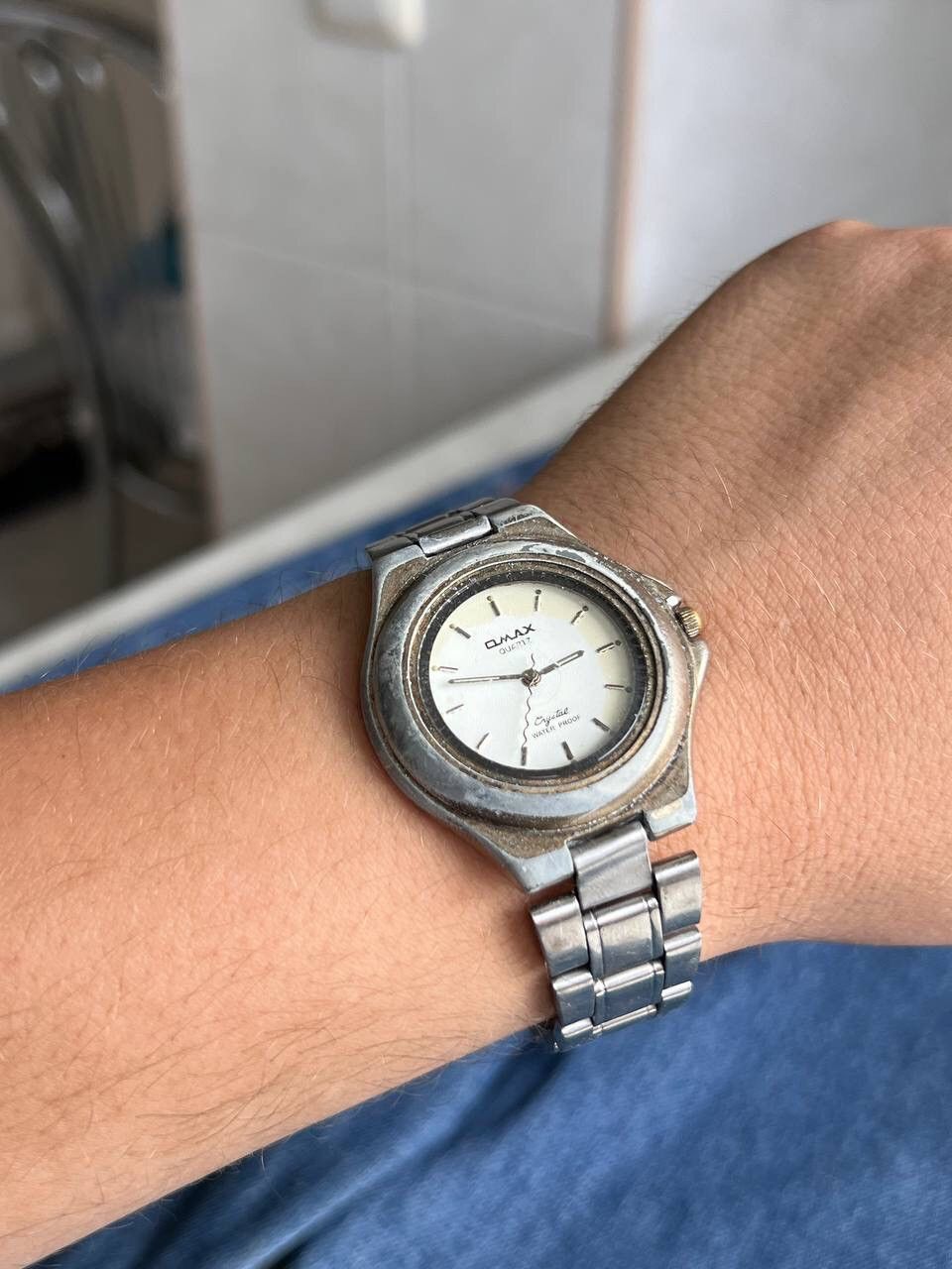 Japanese Brand × Vintage Vintage Japanese style 90s Omax Japan Watch Futuristic Steel Size ONE SIZE - 7 Thumbnail