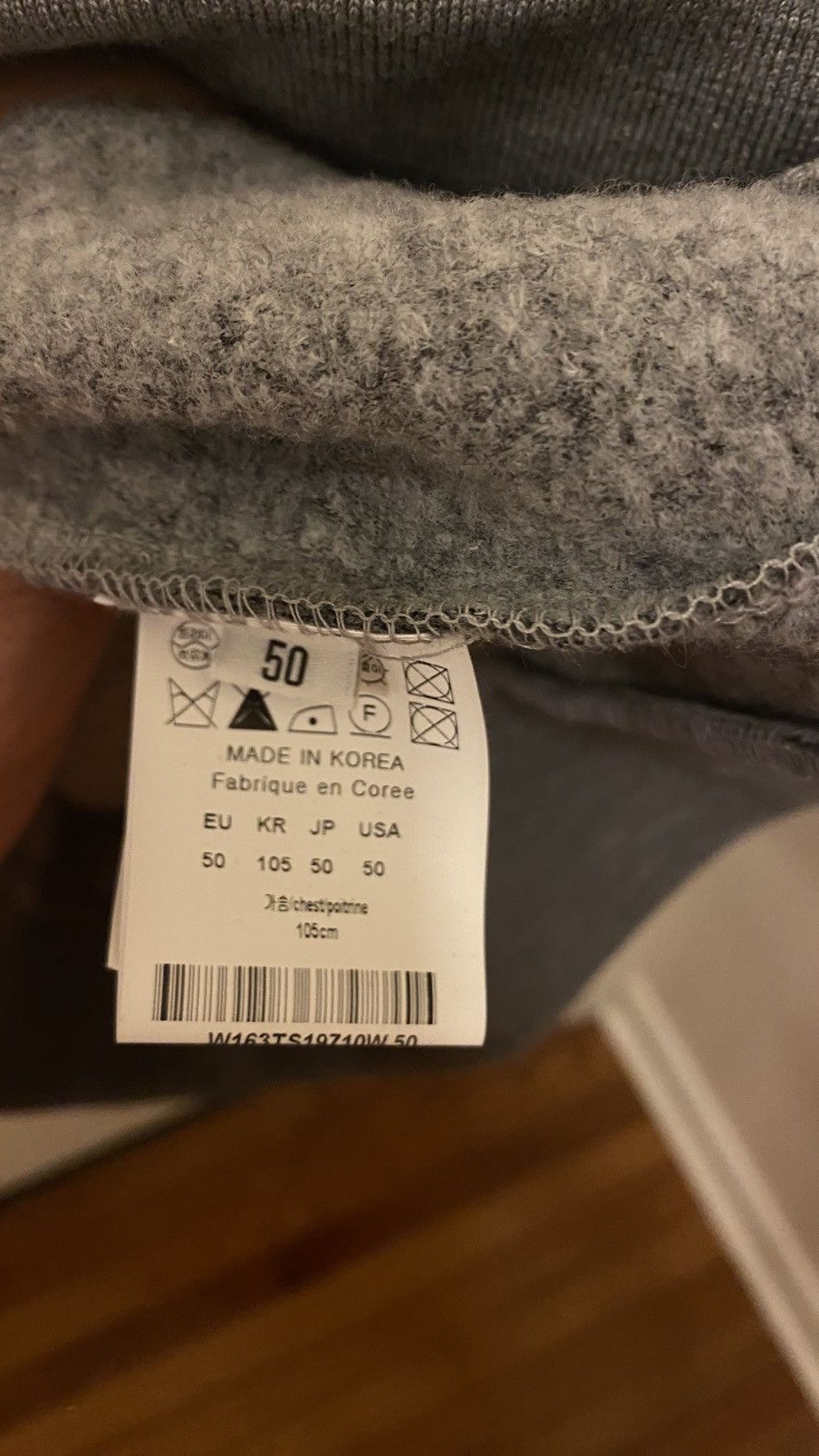 Wooyoungmi Wooyoungmi Grey Turtleneck Sweatshirt Size L Size US L / EU 52-54 / 3 - 3 Thumbnail