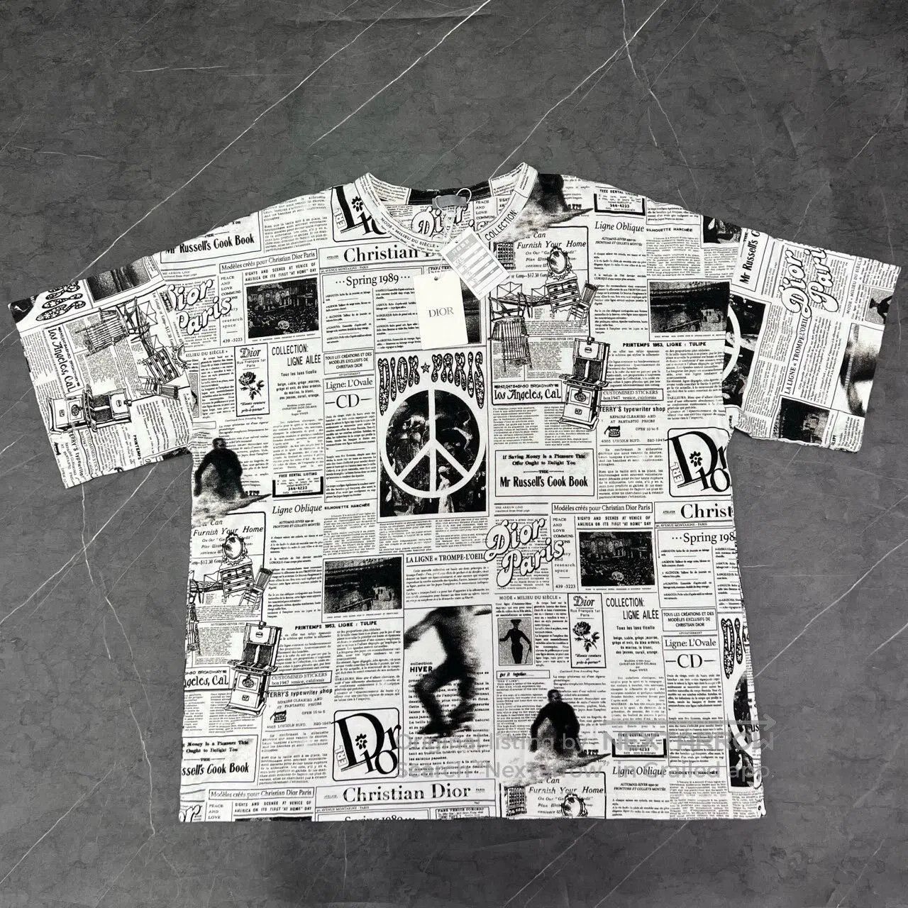 Dior Dior 23FW ERL Collaboration Peace & Love Newspaper Print S Size US XXL / EU 58 / 5 - 1 Thumbnail