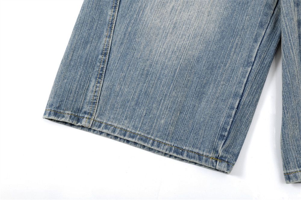 Japanese Brand × Jean Men's American retro loose straight washed denim shorts y2k Size US 32 / EU 48 - 6 Thumbnail