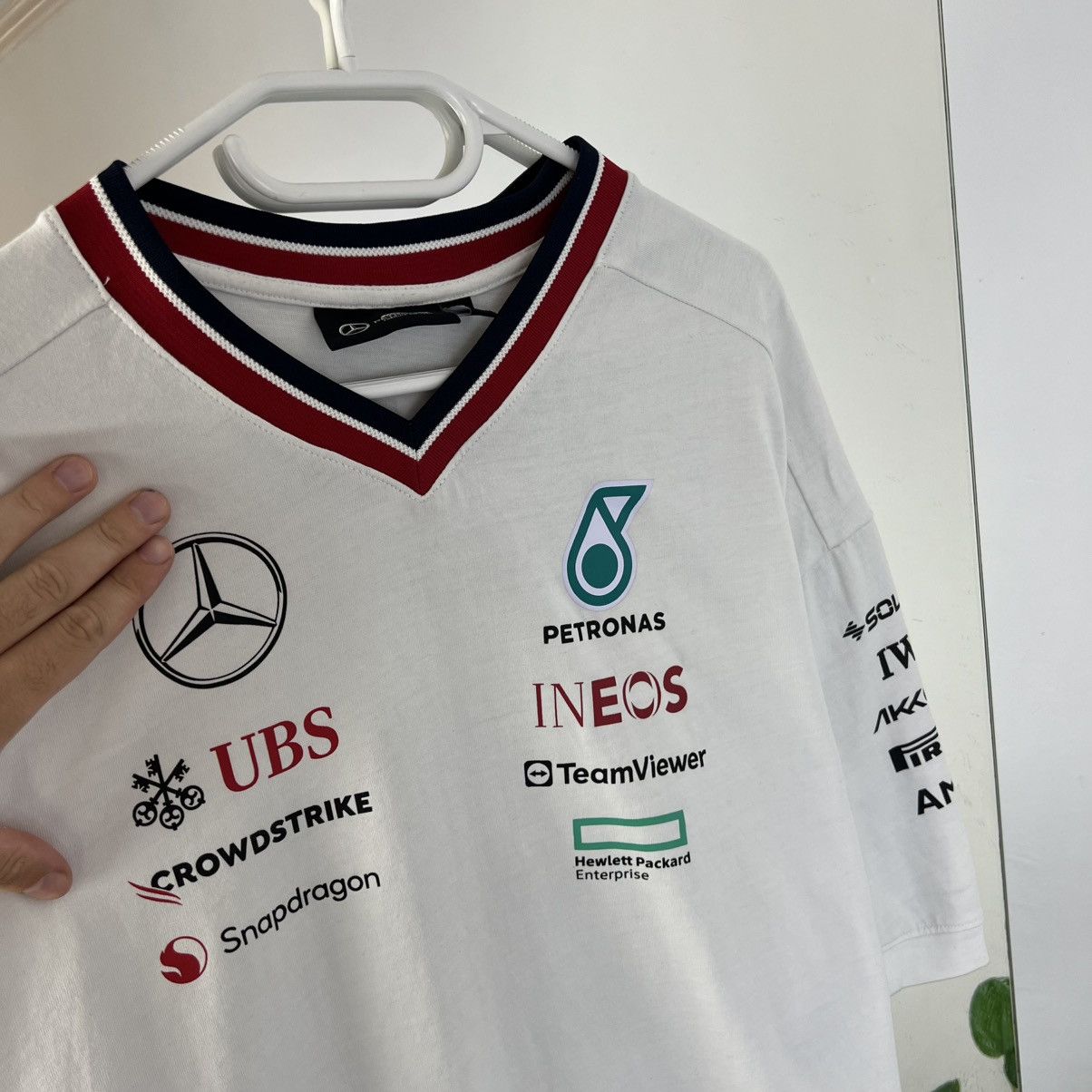 Mercedes-Benz Mercedes-Benz AMG Tommy Himfiger Big Logo Racing T-Shirt Size US XL / EU 56 / 4 - 6 Thumbnail