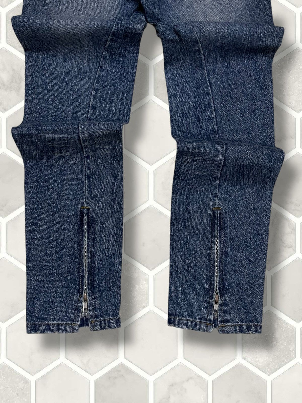 In The Attic Vintage 1990s Japan Designer BitBlue Punk Bikers Denim Size US 29 - 10 Thumbnail