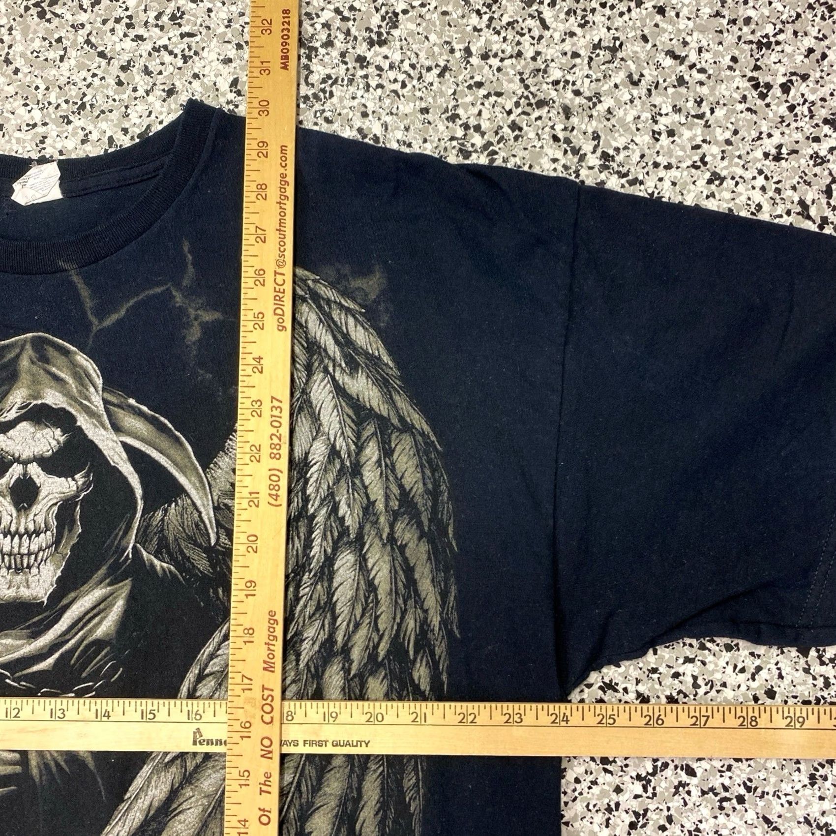 Gildan VINTAGE Y2K 00s Grim Reaper Cybergoth Grunge Skater T-Shirt Size 2XL Size US XXL / EU 58 / 5 - 2 Thumbnail