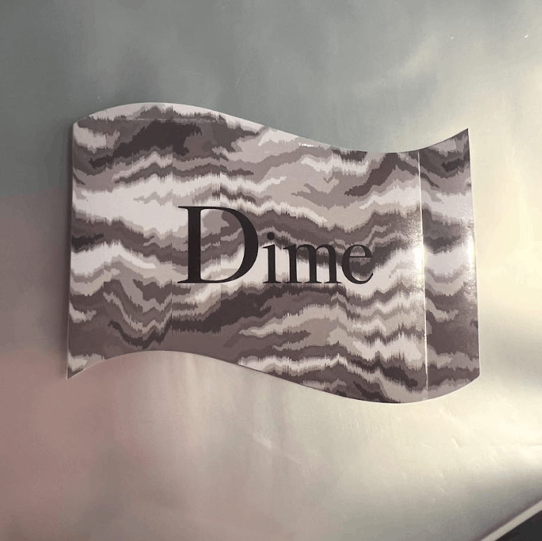 Dime Dime Wave Sticker Grey Distortion Size ONE SIZE - 2 Thumbnail