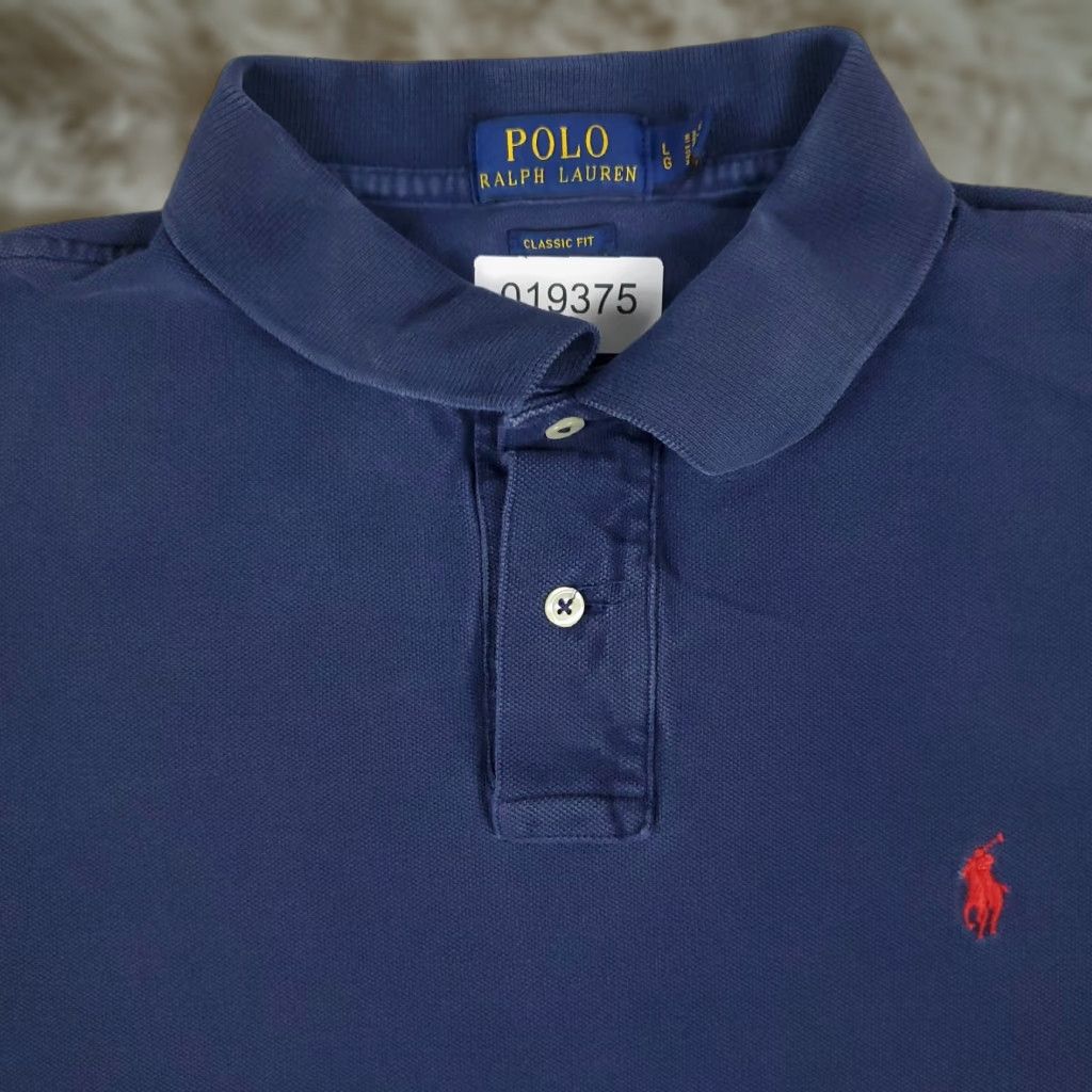 Ralph Lauren Ralph Lauren Polo Shirt Mens Large Blue Solid Classic Fit Short Sleeve Casual Activewear Size US L / EU 52-54 / 3 - 1 Thumbnail