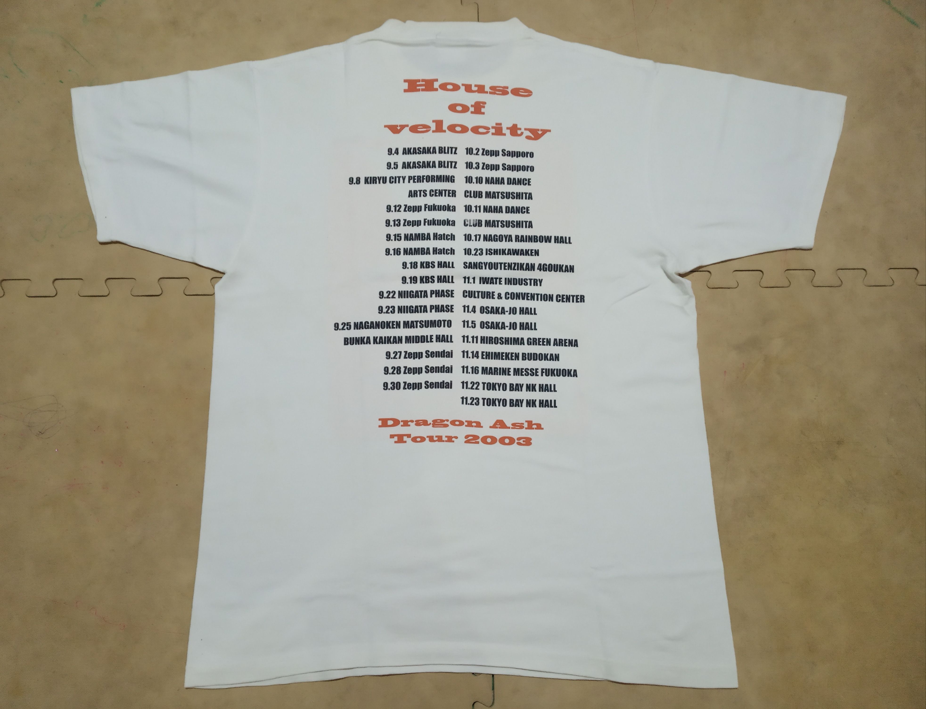 Band Tees Dragon Ash House Of Velocity Tour 2003 Size US XL / EU 56 / 4 - 4 Thumbnail