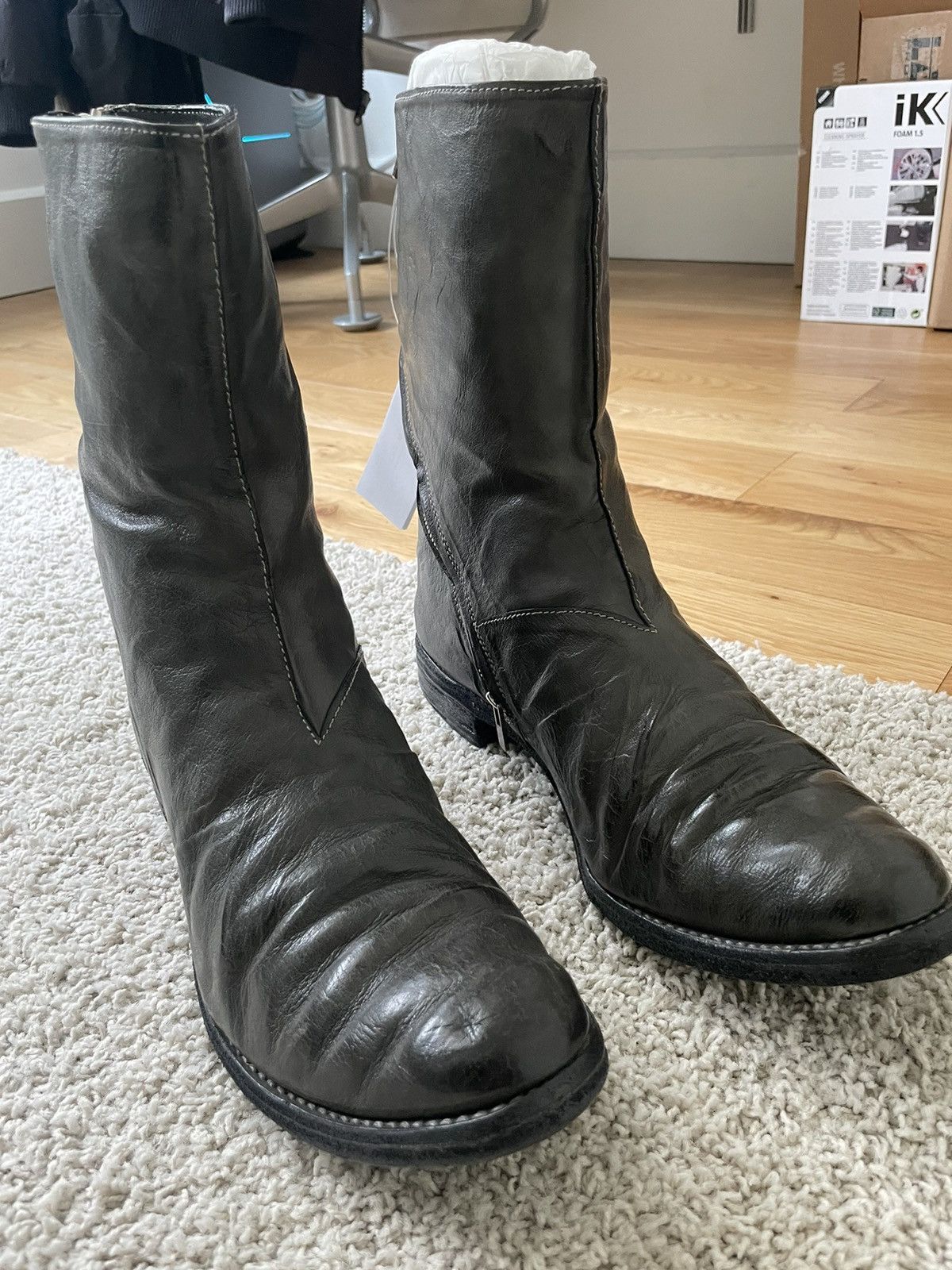 Pre-owned Carol Christian Poell Tornado Boots Color 19 Ccp Size 10 New In Grey