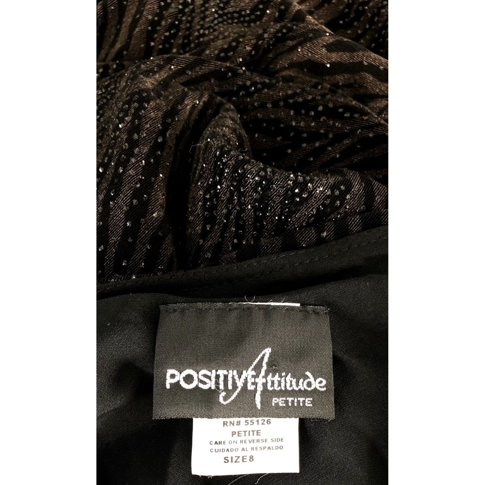 Vintage VINTAGE Positive Attitude Slip Dress Gown Dress Black Zebra Midi 8 Y2K Hi Lo Layered Cocktail 90s Womens Size M / US 6-8 / IT 42-44 - 6 Thumbnail