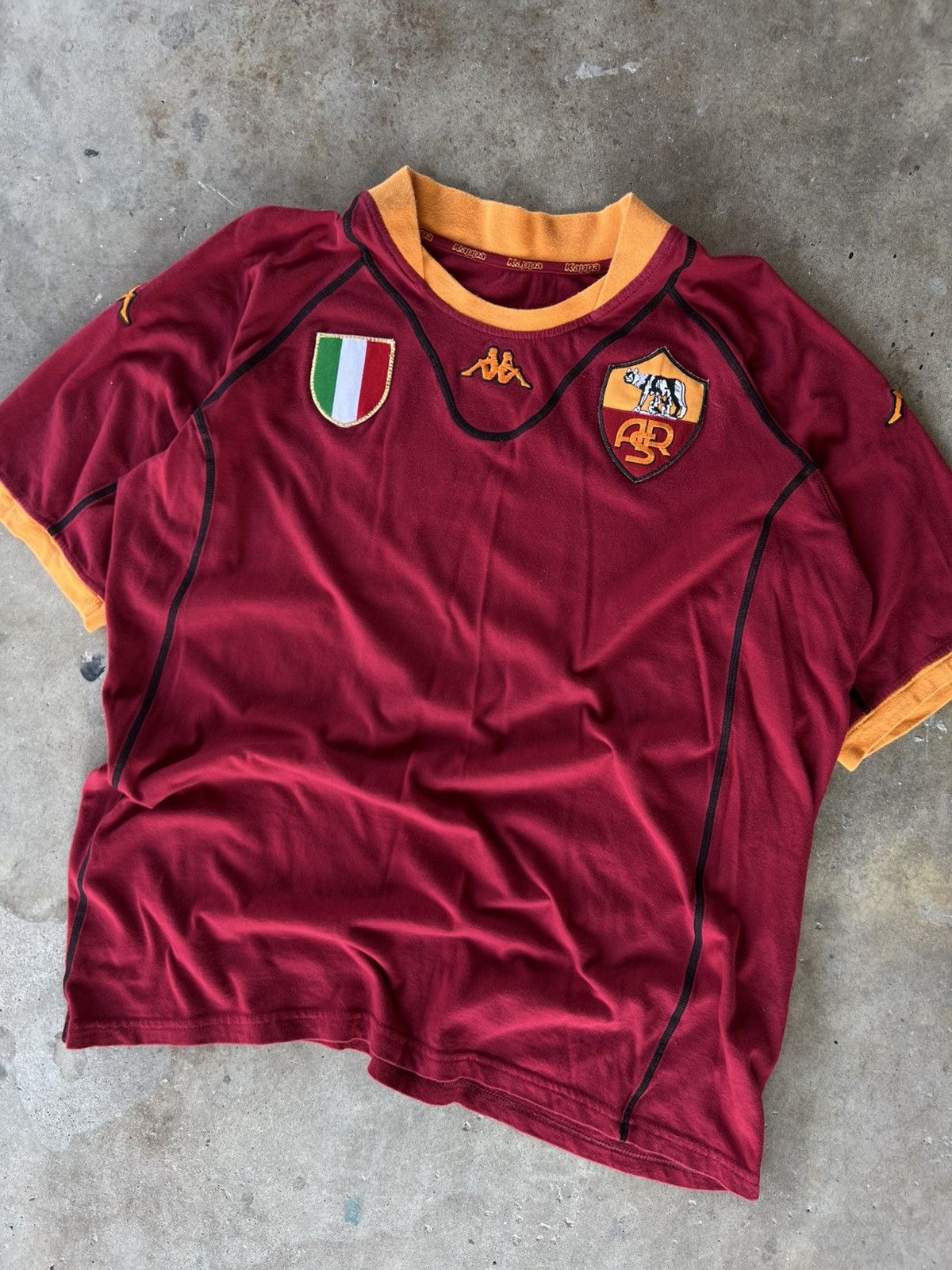 Vintage Vintage 90’s Kappa Roma FC Soccer Futbol Jersey Kit Size US M / EU 48-50 / 2 - 1 Thumbnail