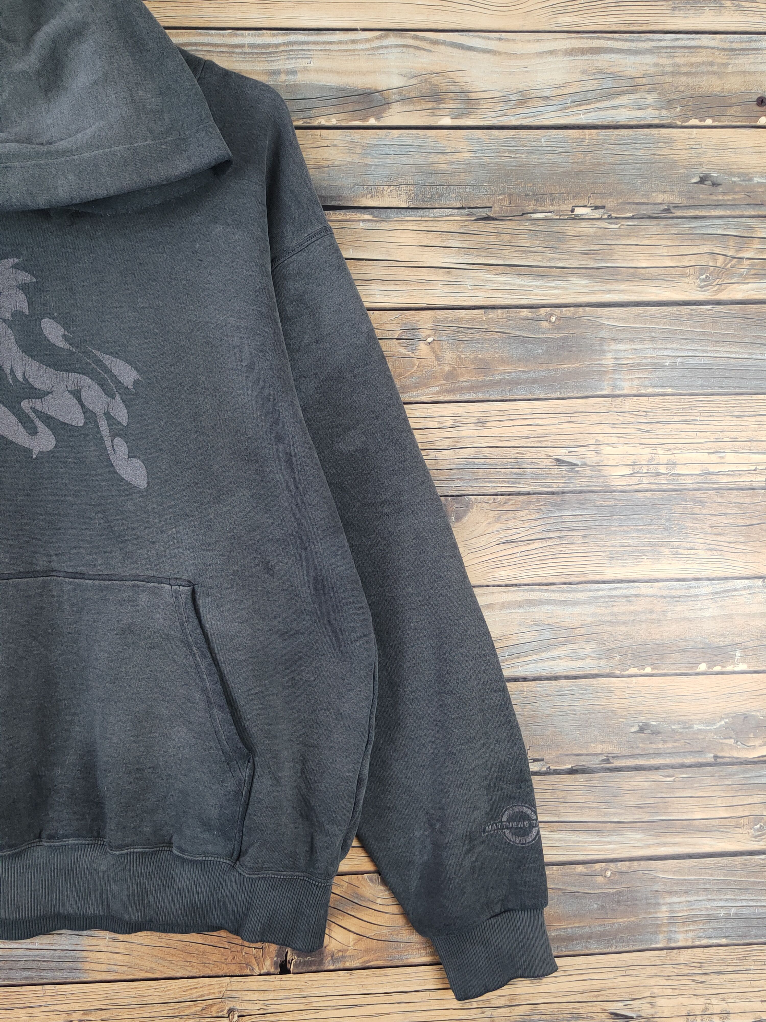 Japanese Brand Matthews Trick Black Faded Hoodie Sweatshirts #W965 Size US M / EU 48-50 / 2 - 6 Thumbnail